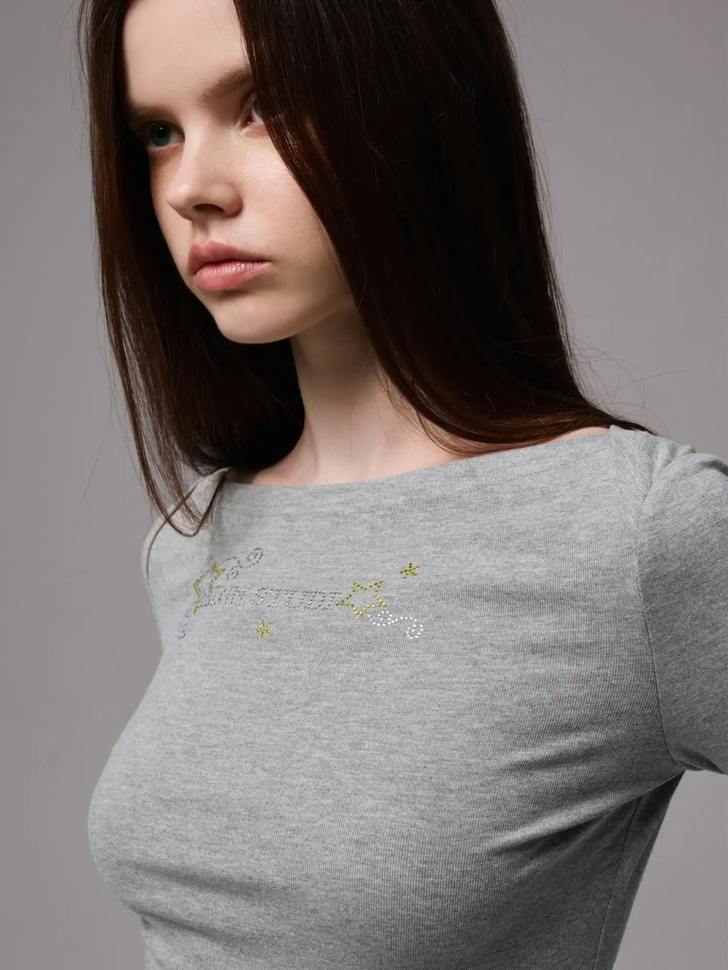 1Jinn Studio Crystal Letter Top Off Shoulder | Canton Collective
