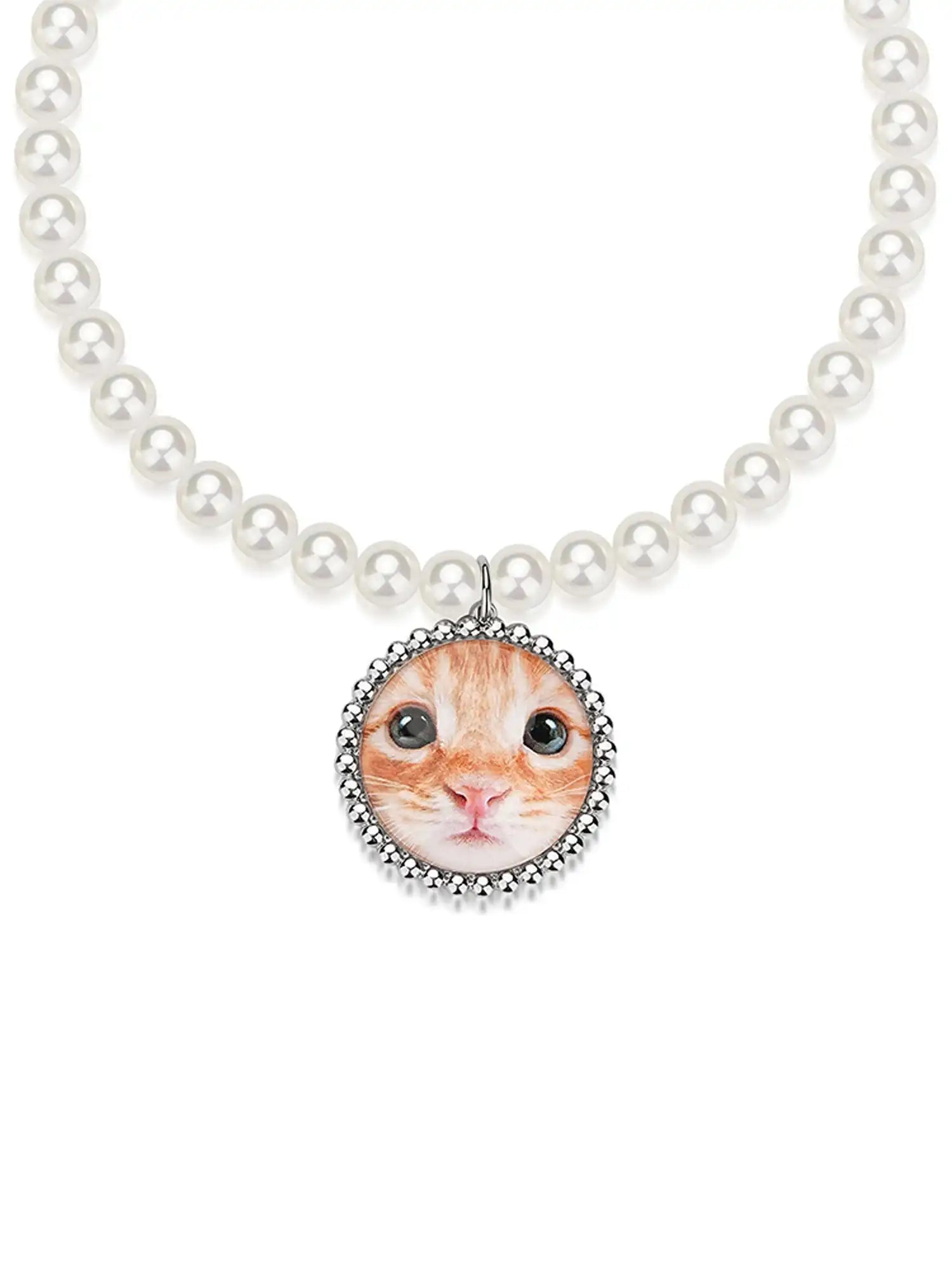 1Jinn M2M Cute Cat Pearl Necklace | Canton Collective