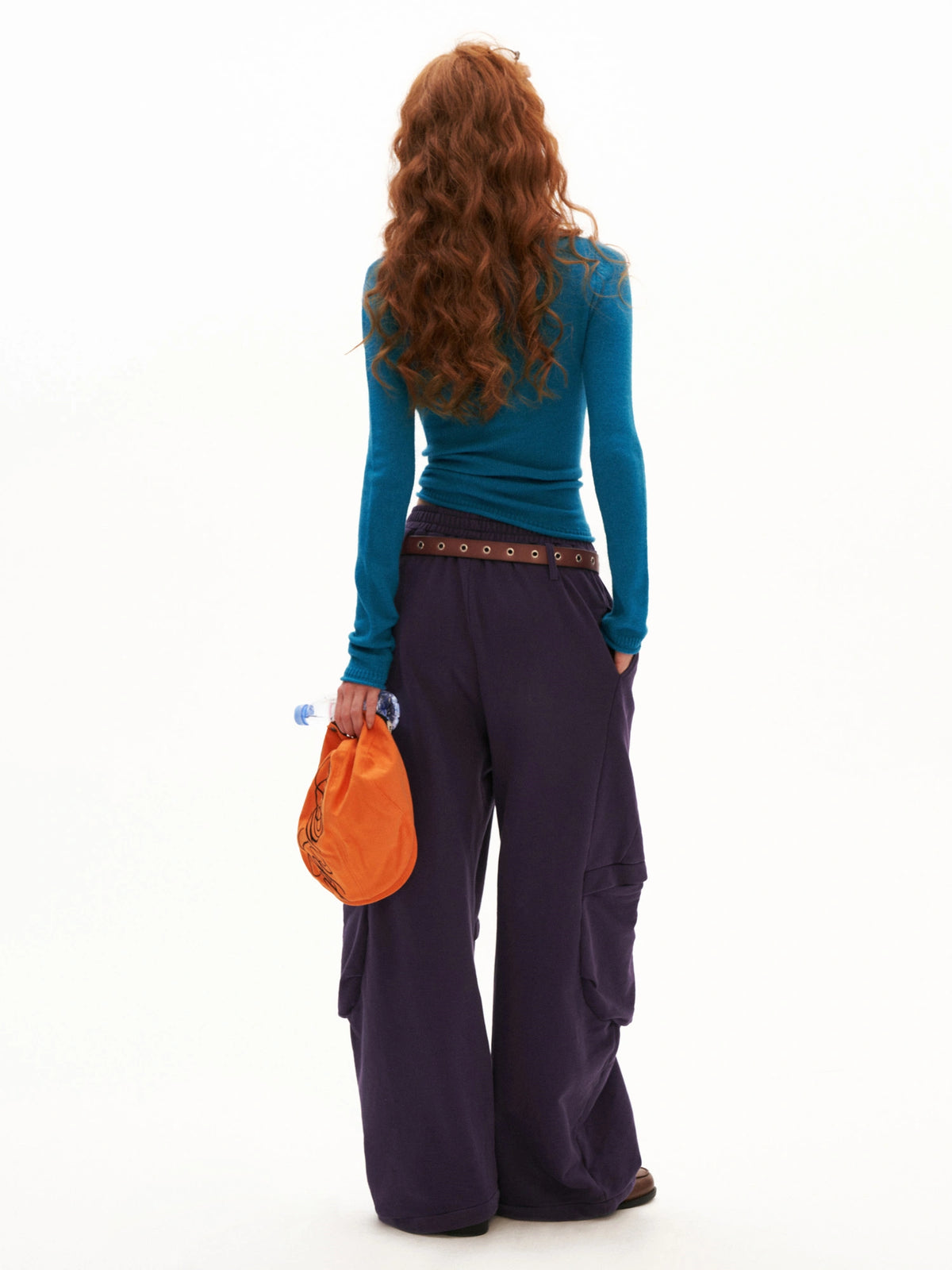 MAMC Dark Plum Cotton Wide Leg Sweatpants | Canton Collective