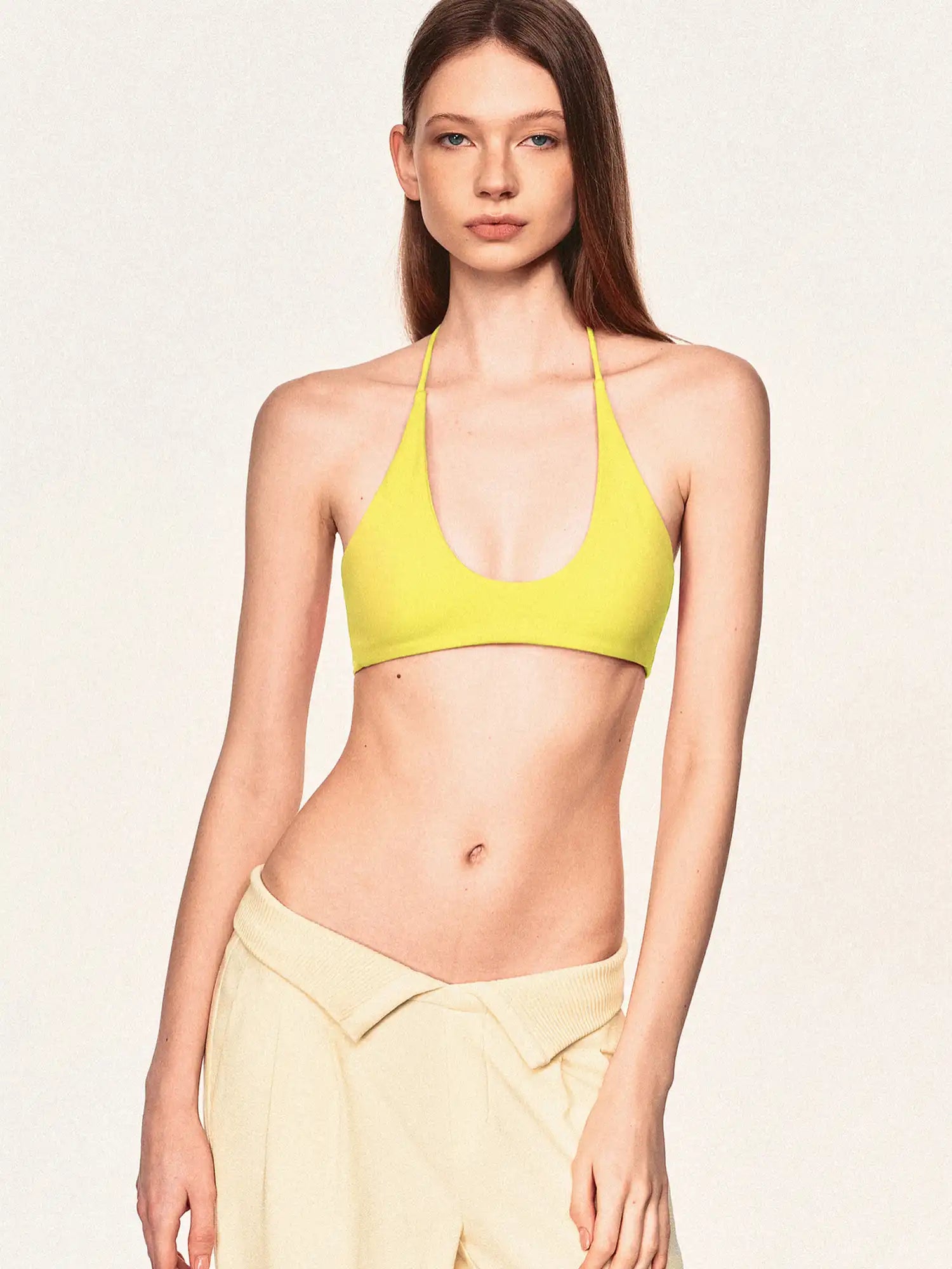 Ayo Deep U Neck Halter Bralette | Canton Collective