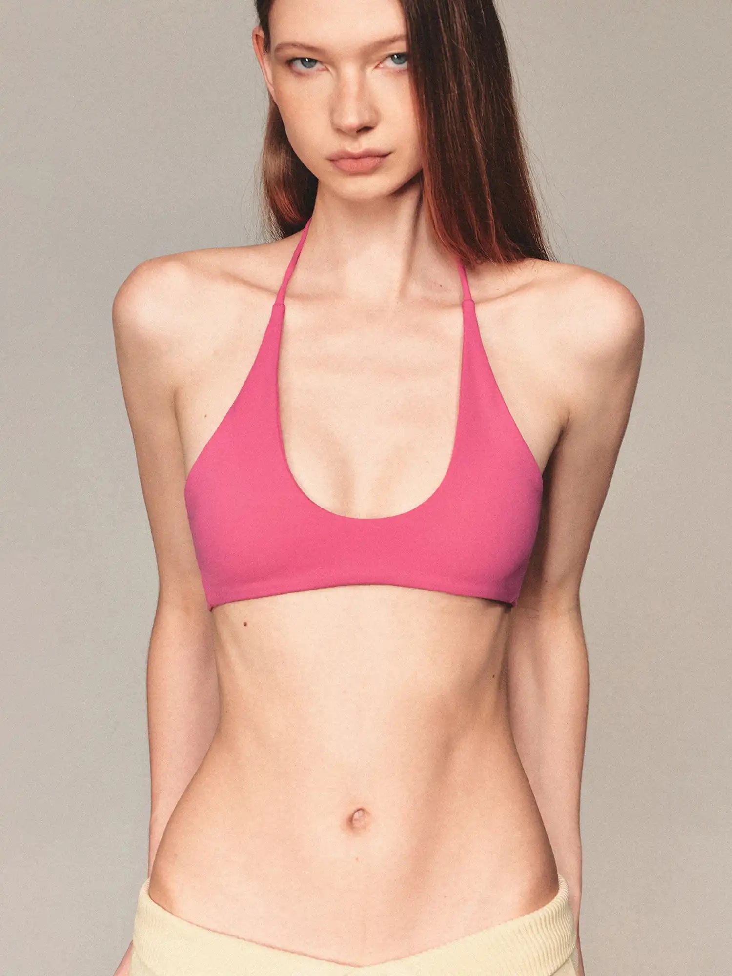 Ayo Deep U Neck Halter Bralette | Canton Collective