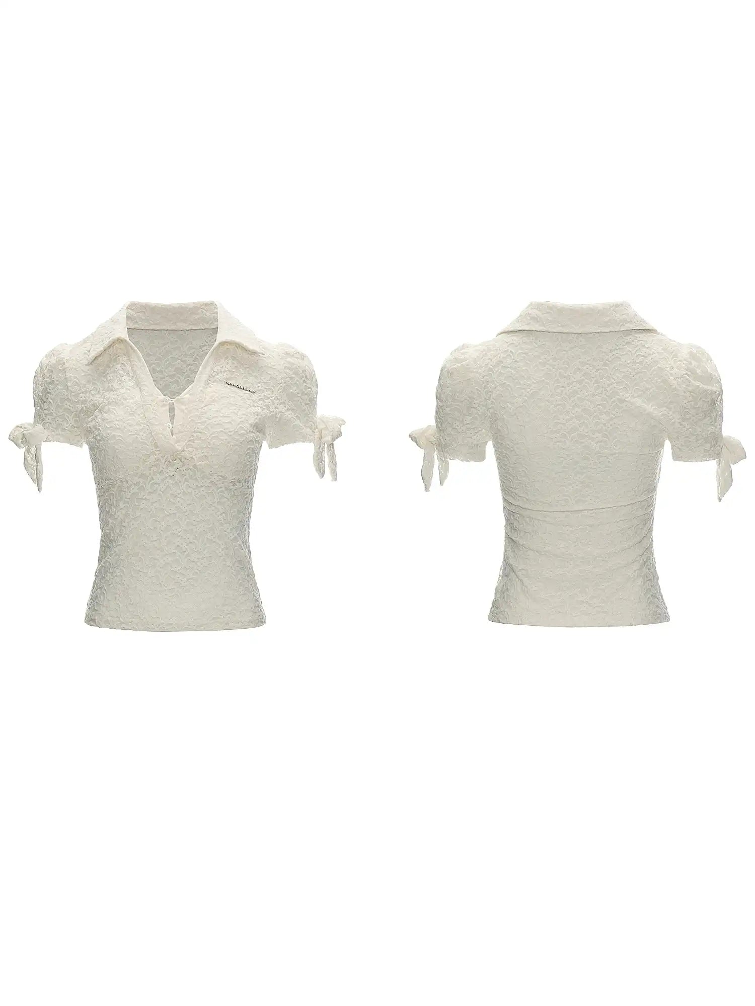 MAMC Deep V-Neck Floral Lace Top | Canton Collective