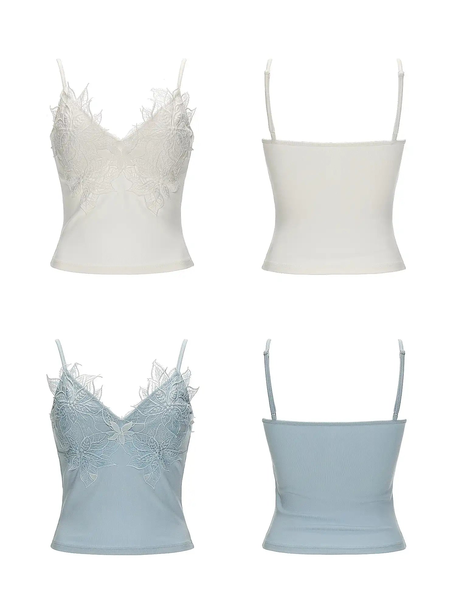 MAMC Deep V-Neck Lace Overlay Camisole Top | Canton Collective