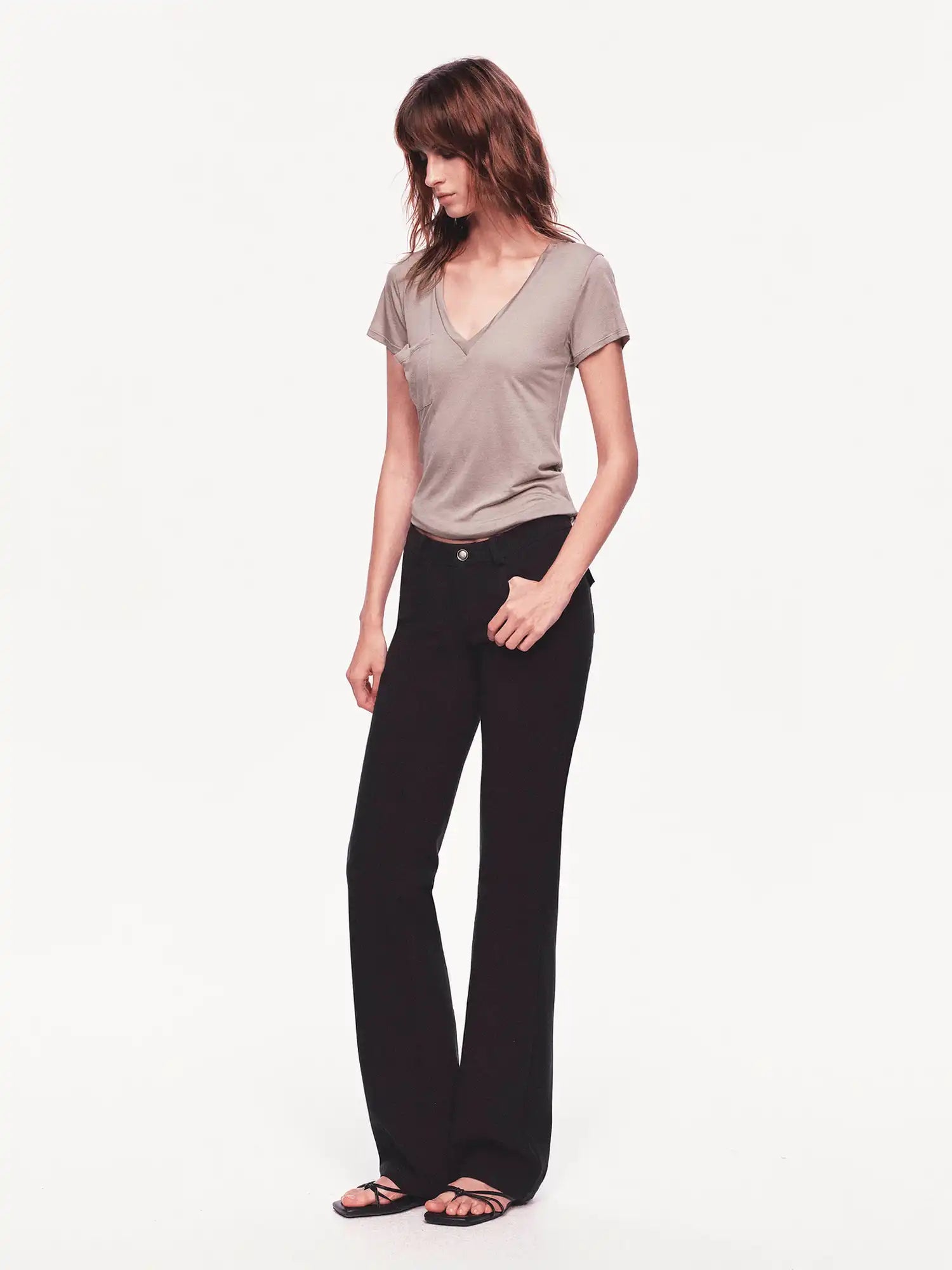 Ayo Deep V Neck 2000s Top | Canton Collective