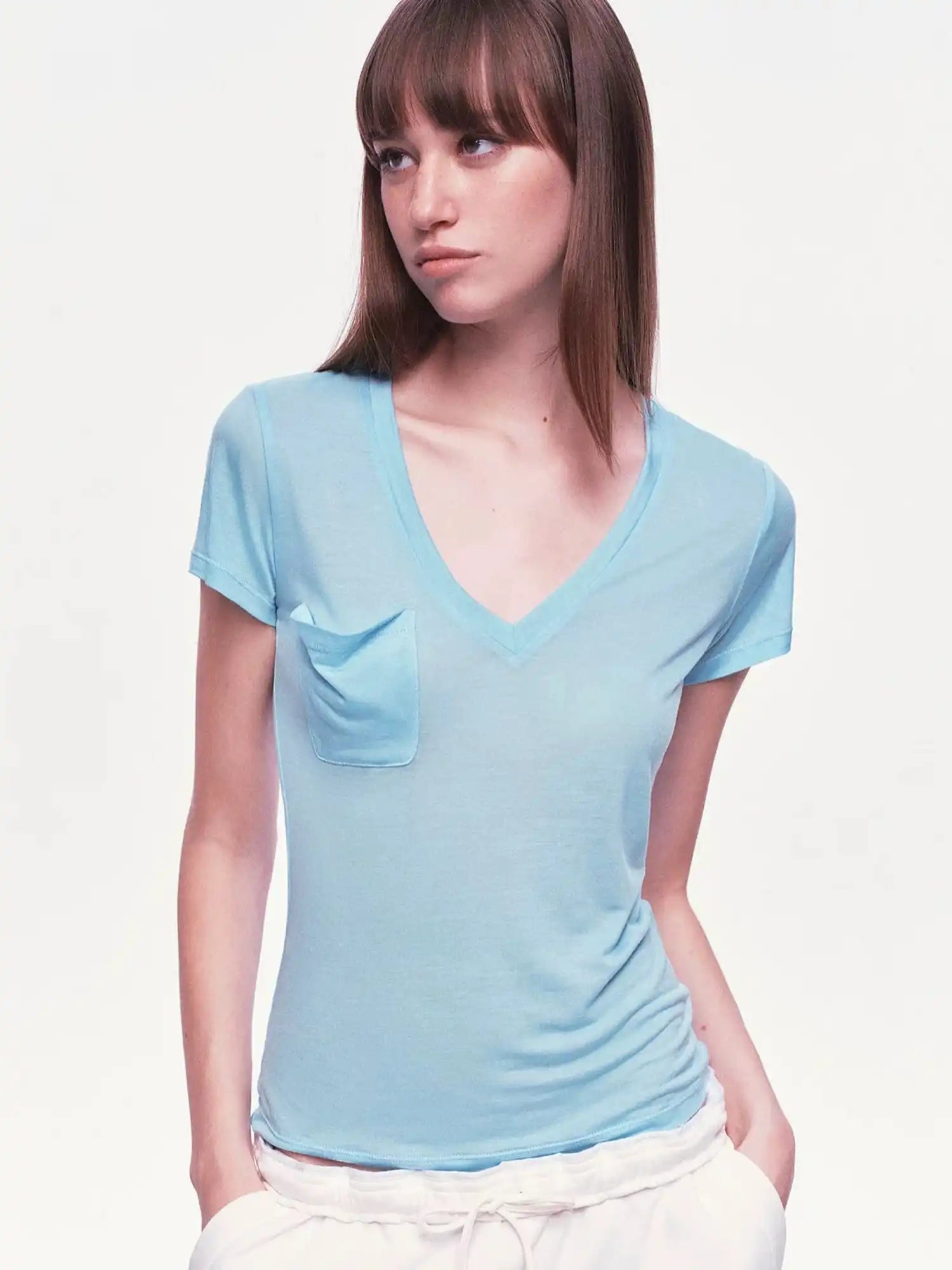 Ayo Deep V Neck 2000s Top | Canton Collective