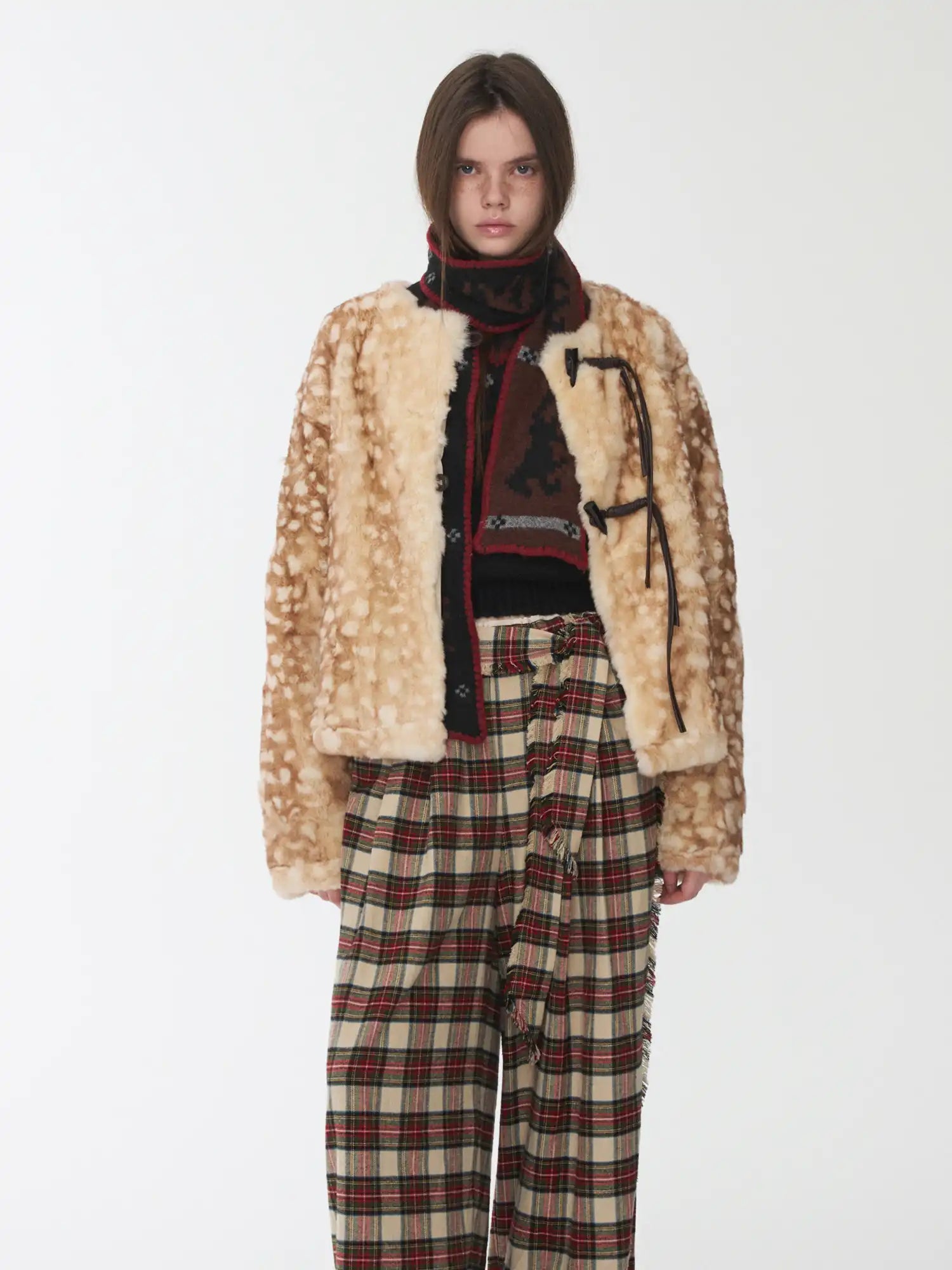 1Jinn Studio Deer-Print Fur Coat | Canton Collective