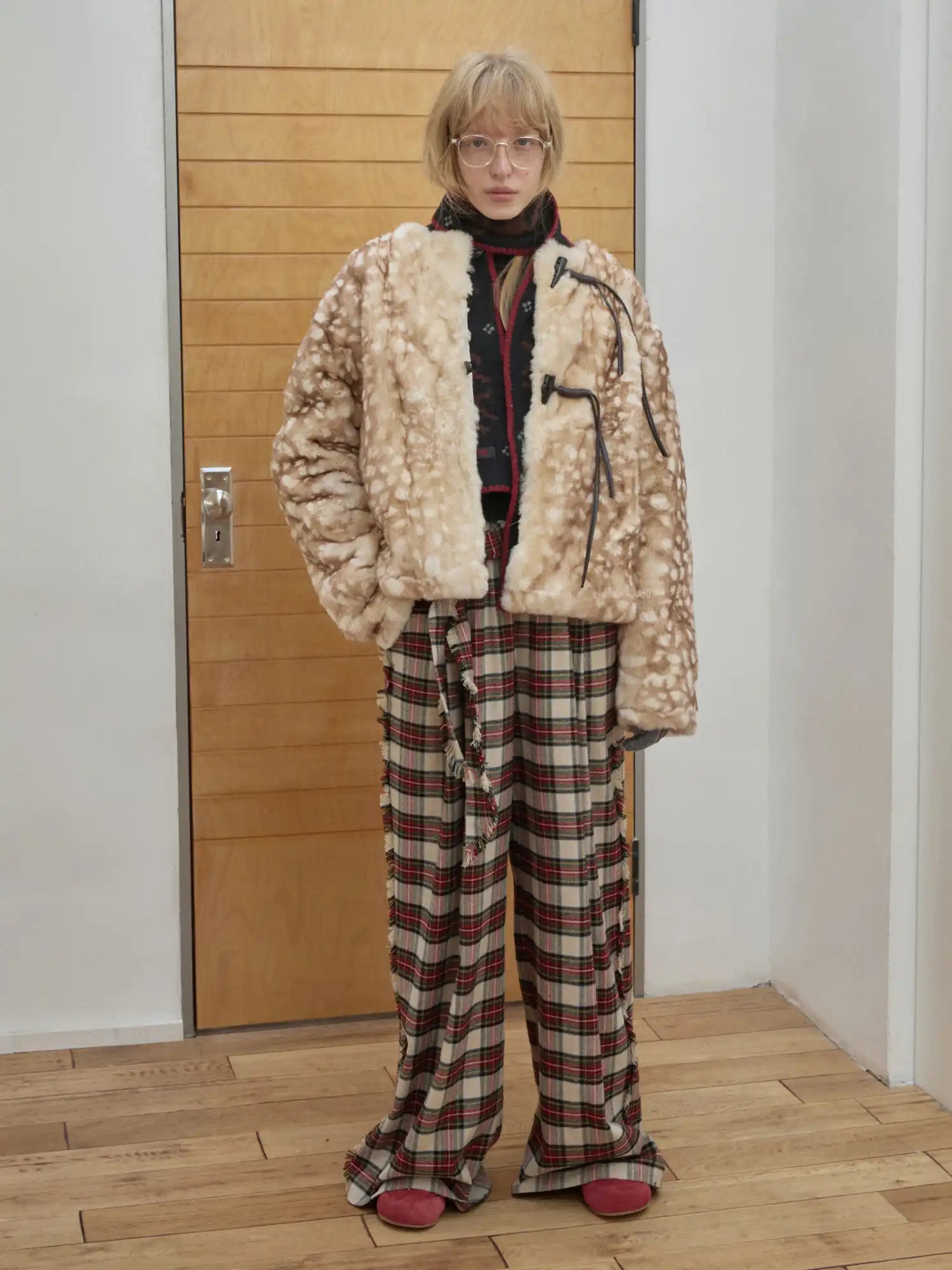 1Jinn Studio Deer-Print Fur Coat | Canton Collective