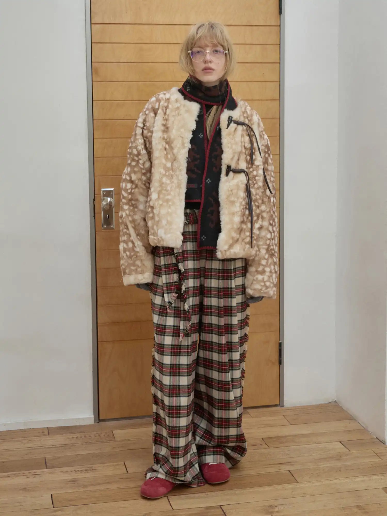 1Jinn Studio Deer-Print Fur Coat | Canton Collective