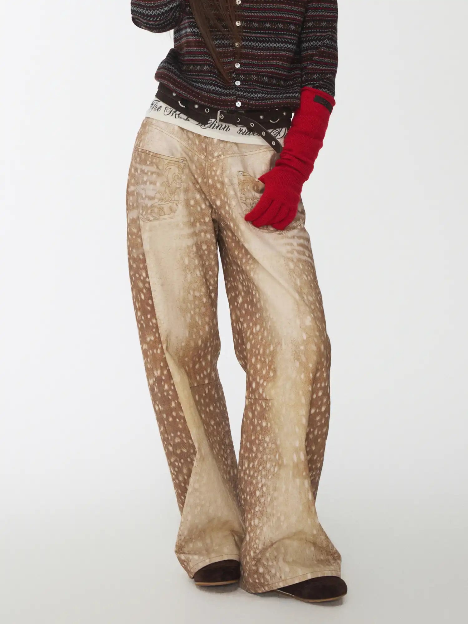 1Jinn Studio Deer Print Canvas Pants | Canton Collective