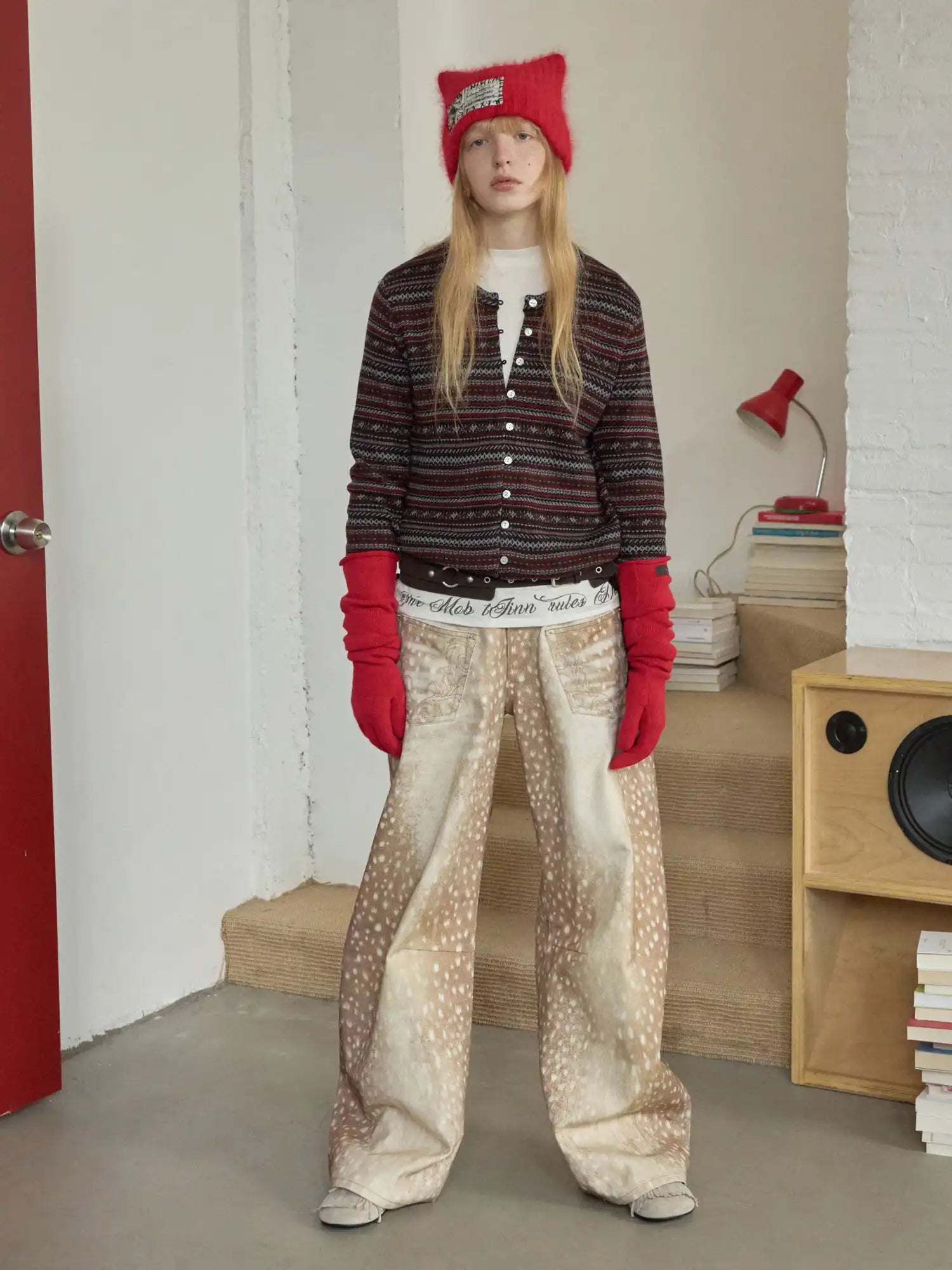 1Jinn Studio Deer Print Canvas Pants | Canton Collective