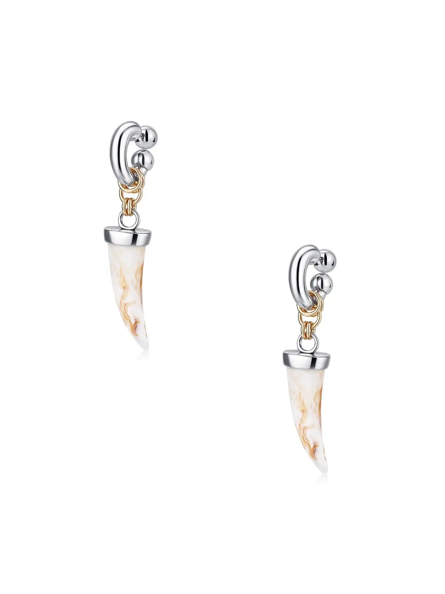 1Jinn M2M Distressed Bone Horn Earrings | Canton Collective