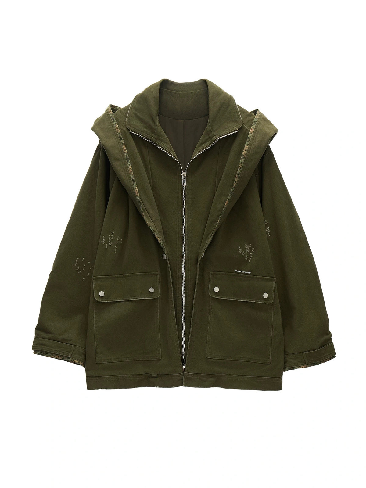 MAMC Distressed Canvas Hooded Barn Jacket | Canton Collective