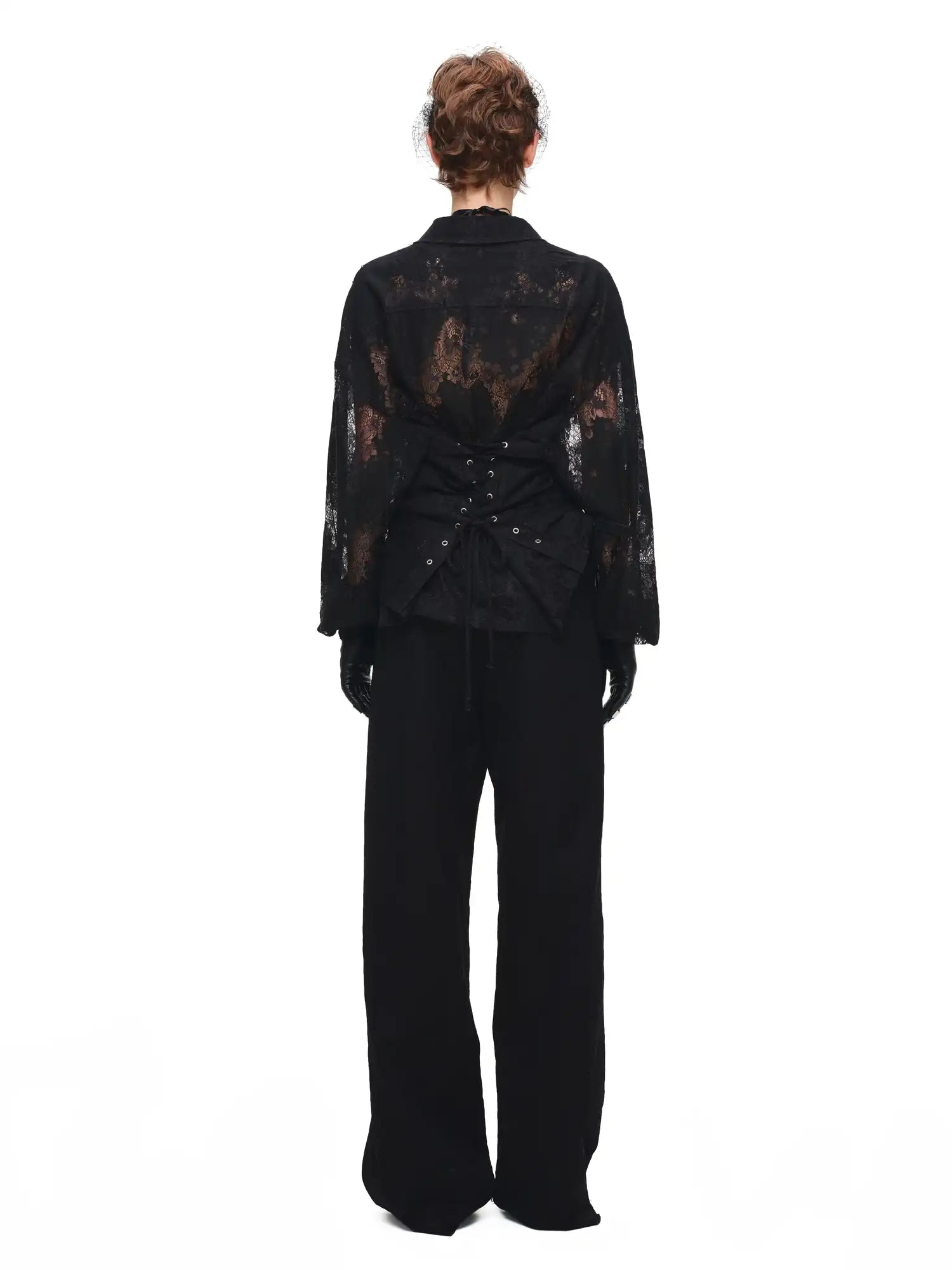 1Jinn Studio Distressed Lace-Panel Baggy Jeans | Canton Collective