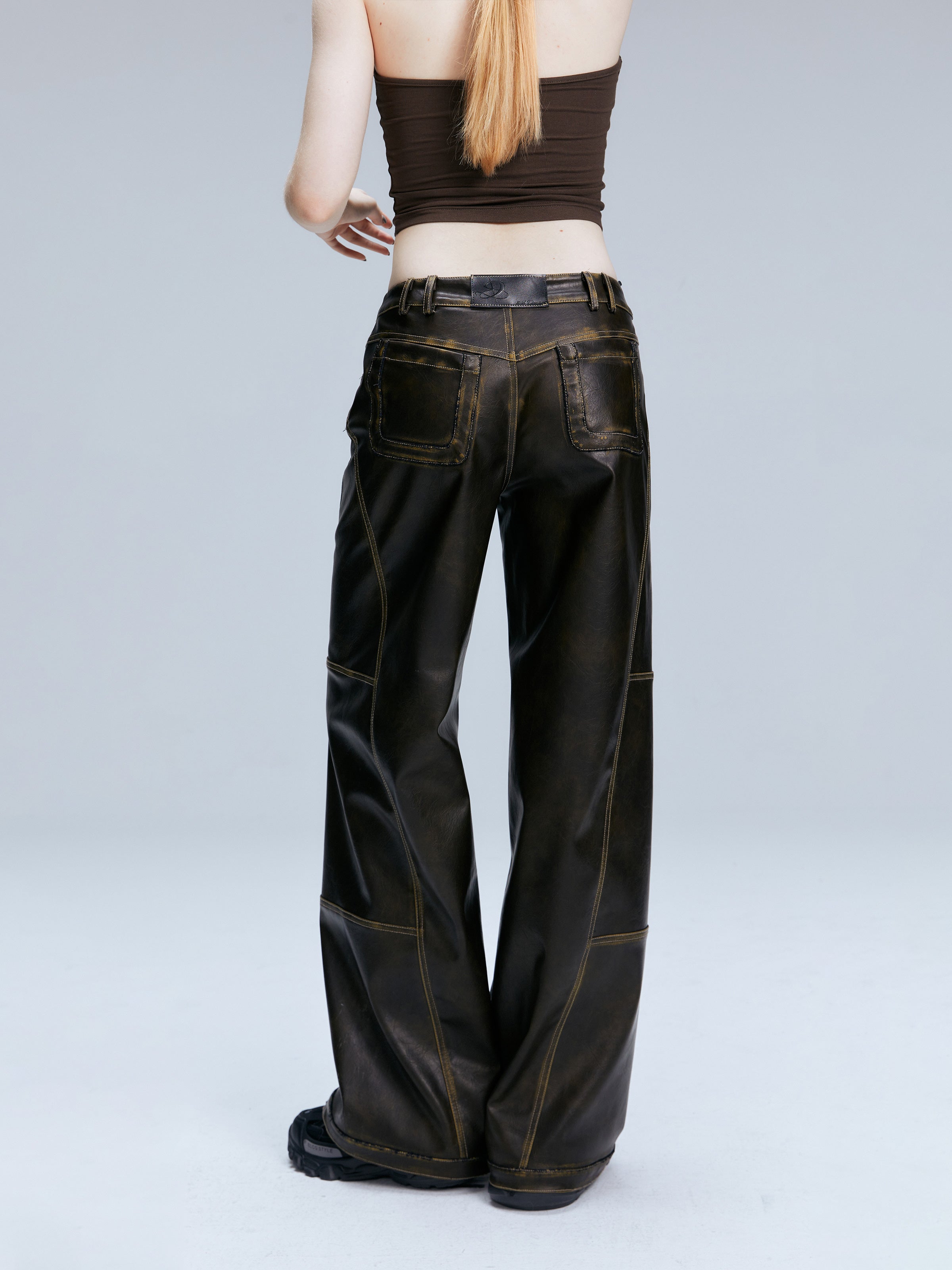 2th Desire Distressed Leather Pants | Canton Collective