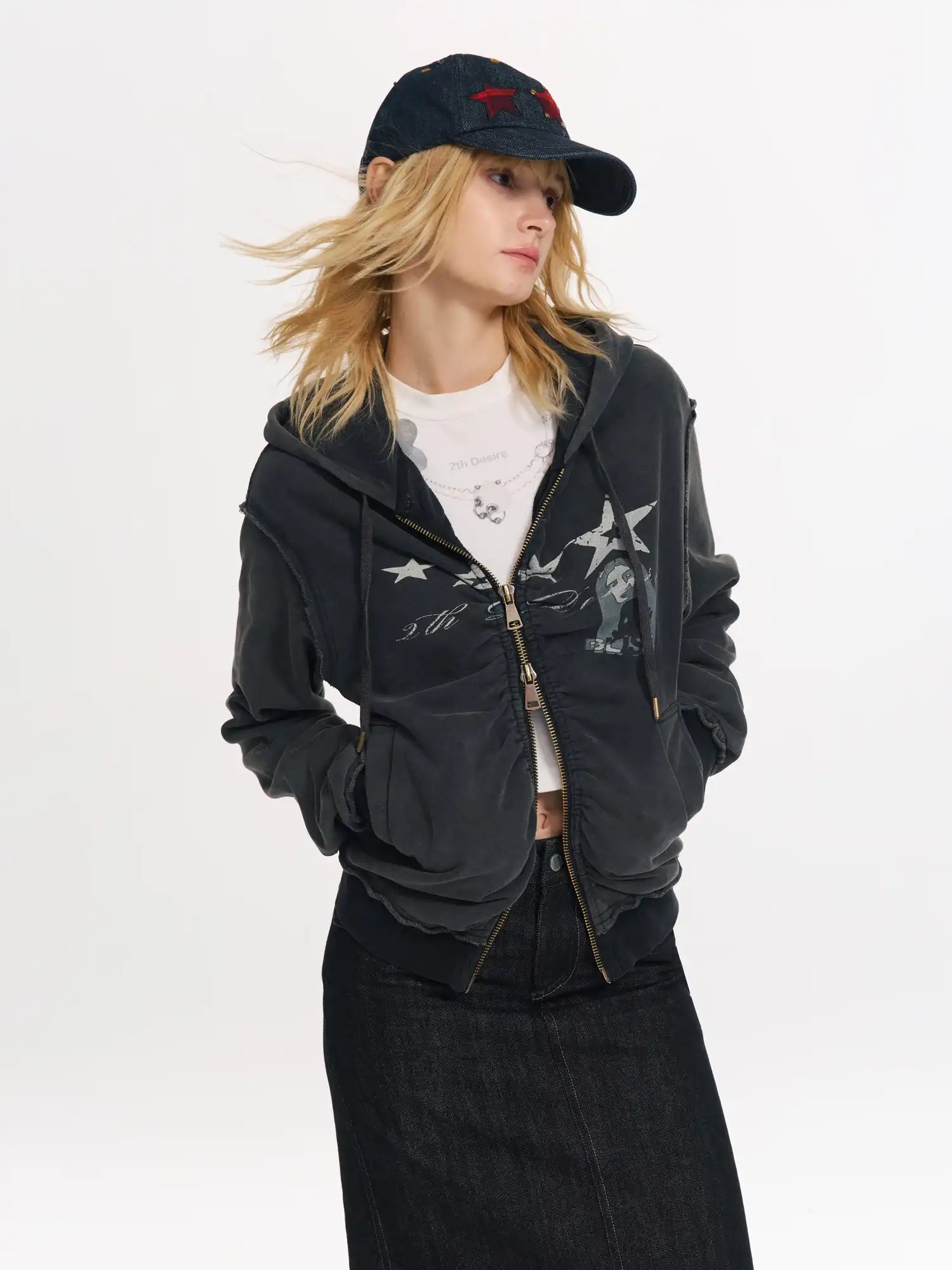 2th Desire Distressed Punk Hooded Jacket | Canton Collective