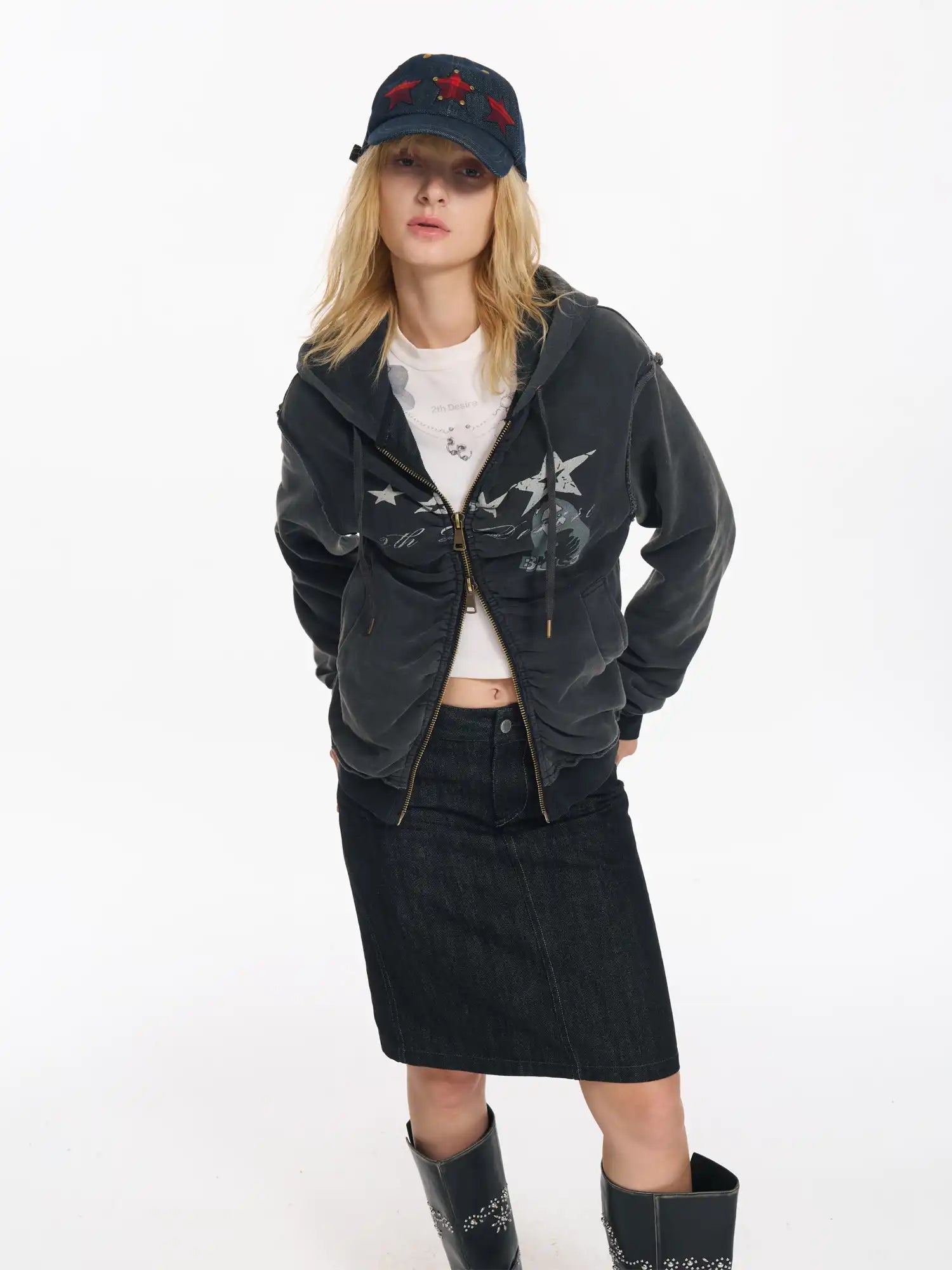 2th Desire Distressed Punk Hooded Jacket | Canton Collective