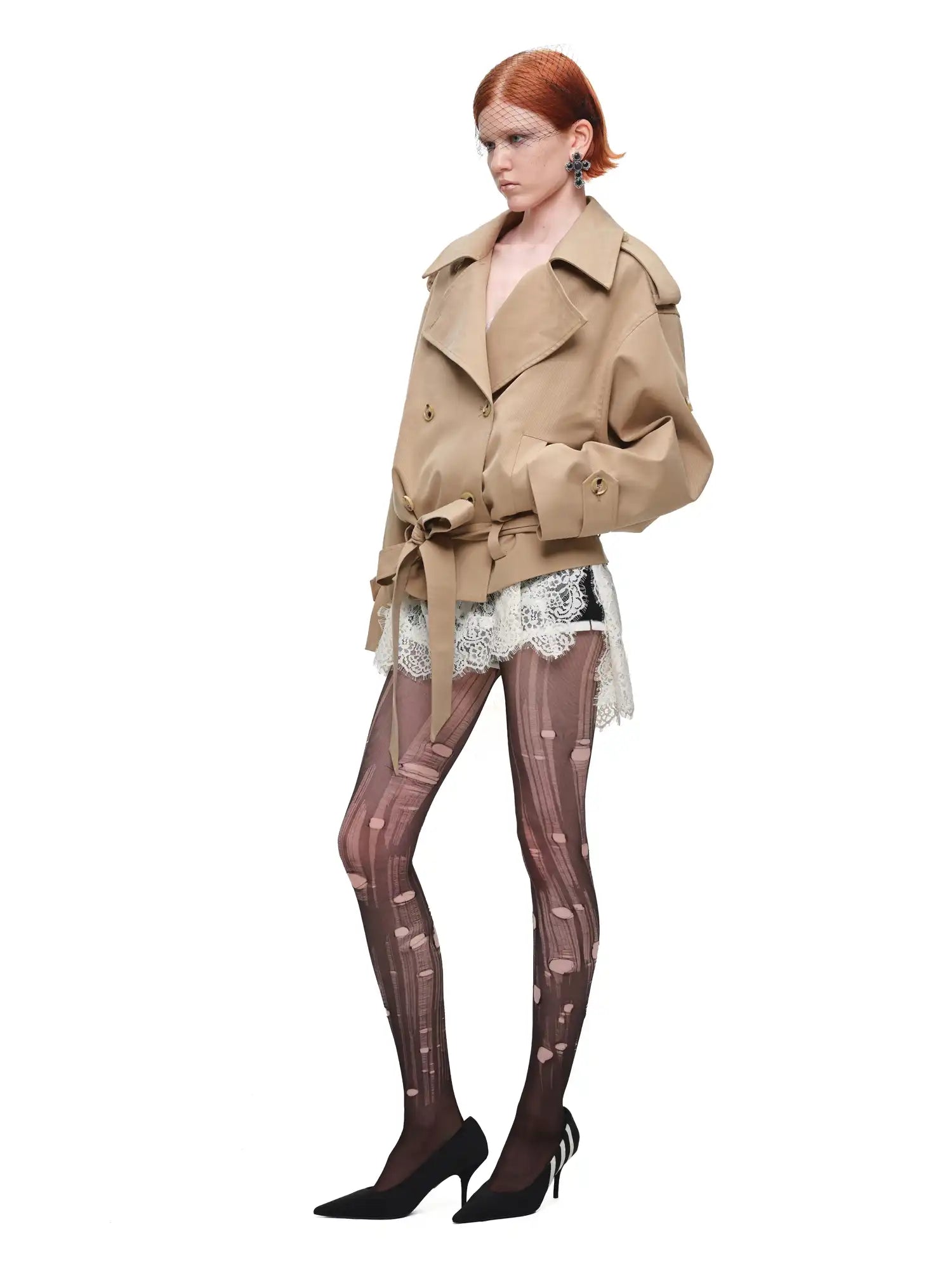1Jinn Studio Double-Breasted Oversized Crop Trench Coat | Canton Collective