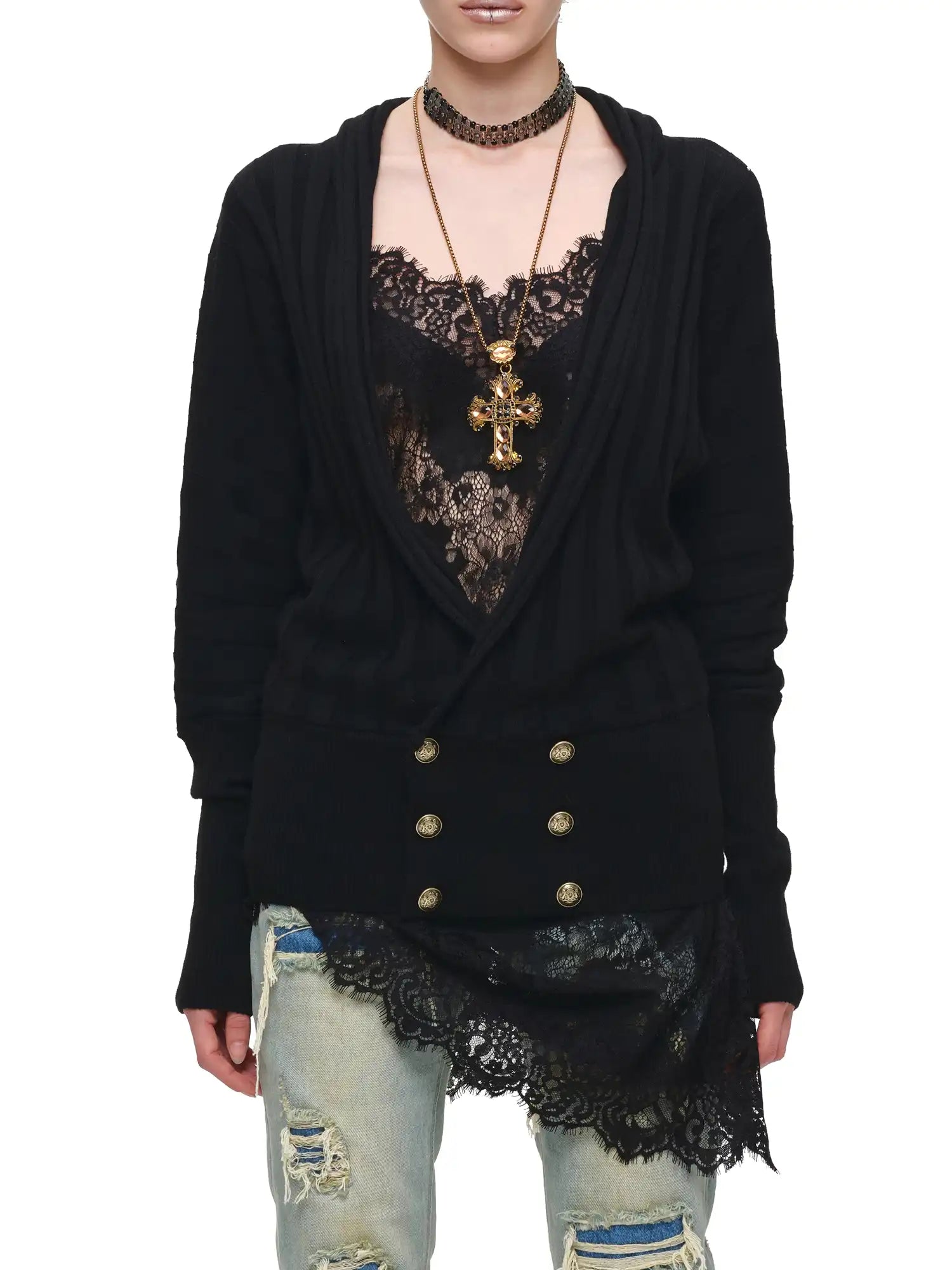 1Jinn Studio Double-Breasted Slouchy Wrap Cardigan Sweater | Canton Collective