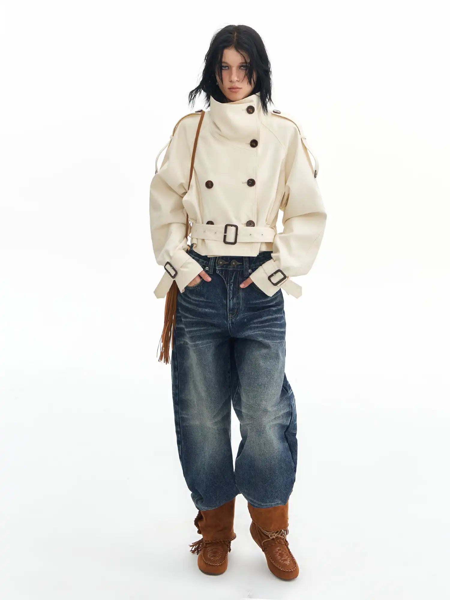 Deleteex Double-Breasted Trench Coat | Canton Collective