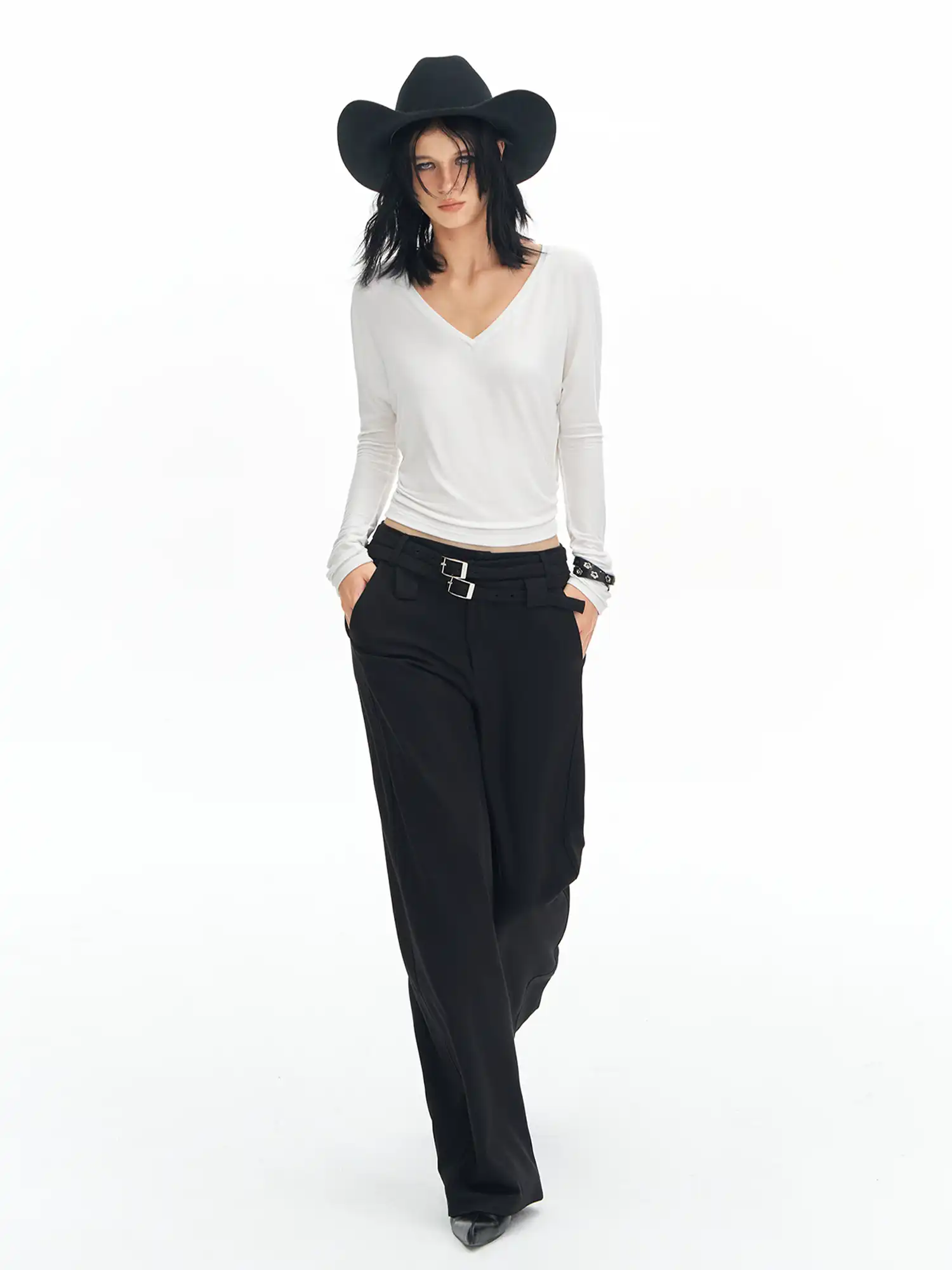 Deleteex Double Belt Wool Pants | Canton Collective