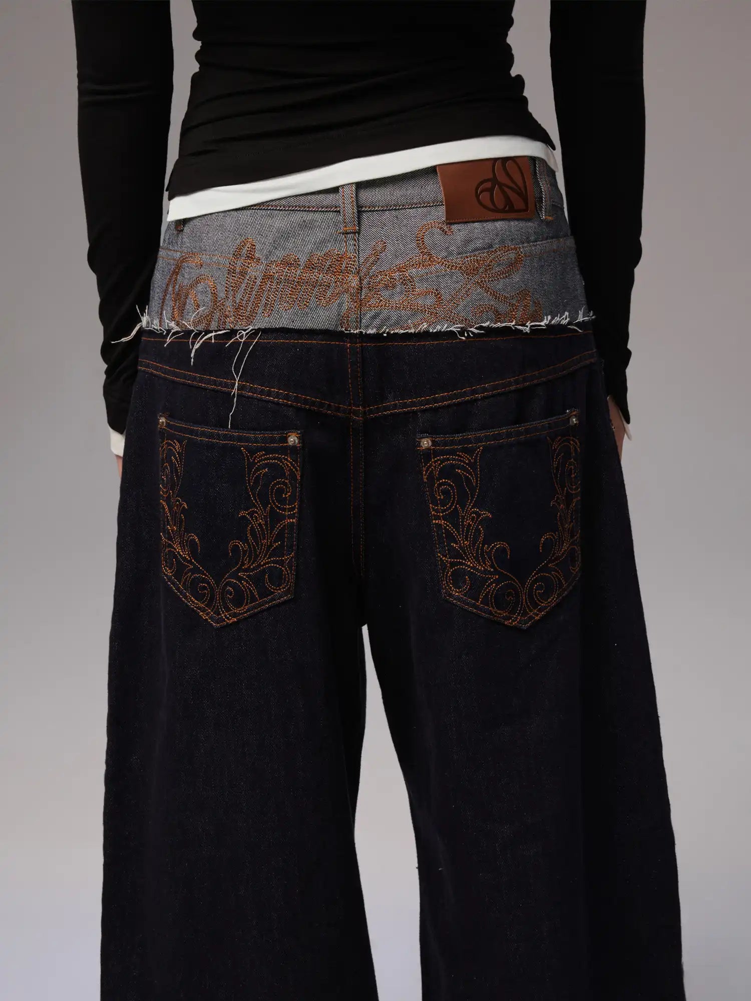 1Jinn Studio Double waistband embroidered Pant | Canton Collective