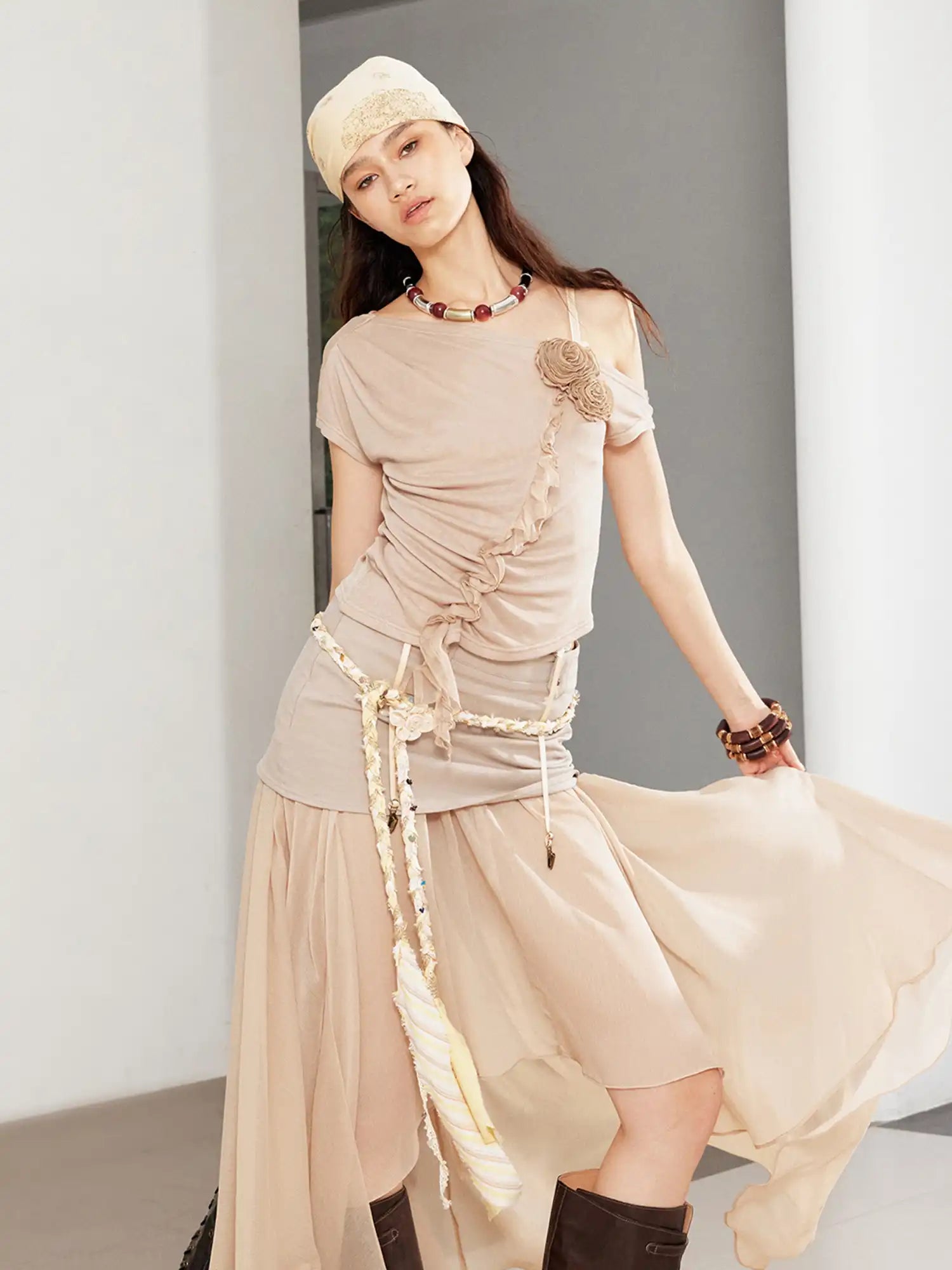 2th Desire Draped Ruffle Tee | Canton Collective