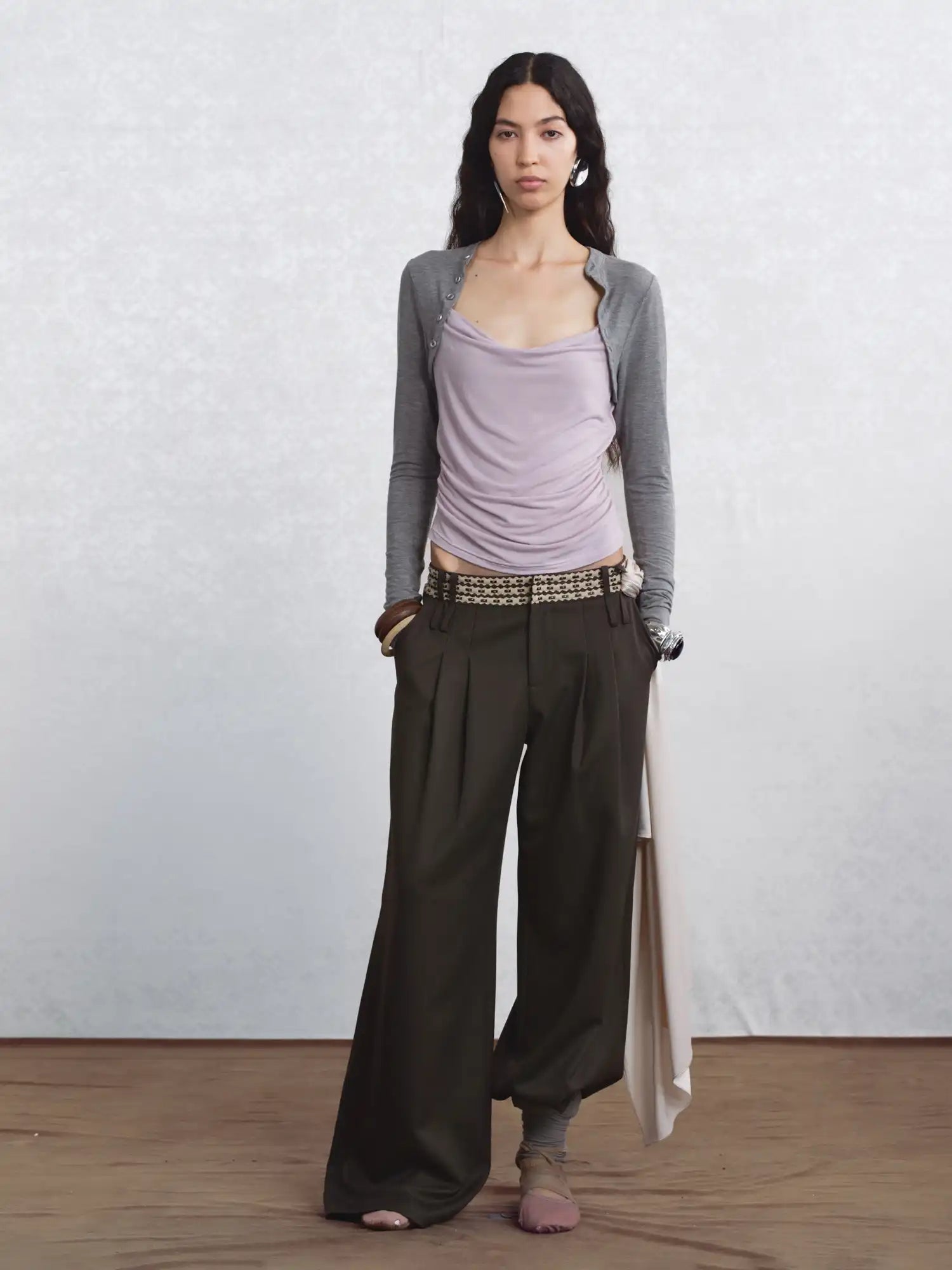 I'M STILL IN Draped Wide Leg Pants | Canton Collective