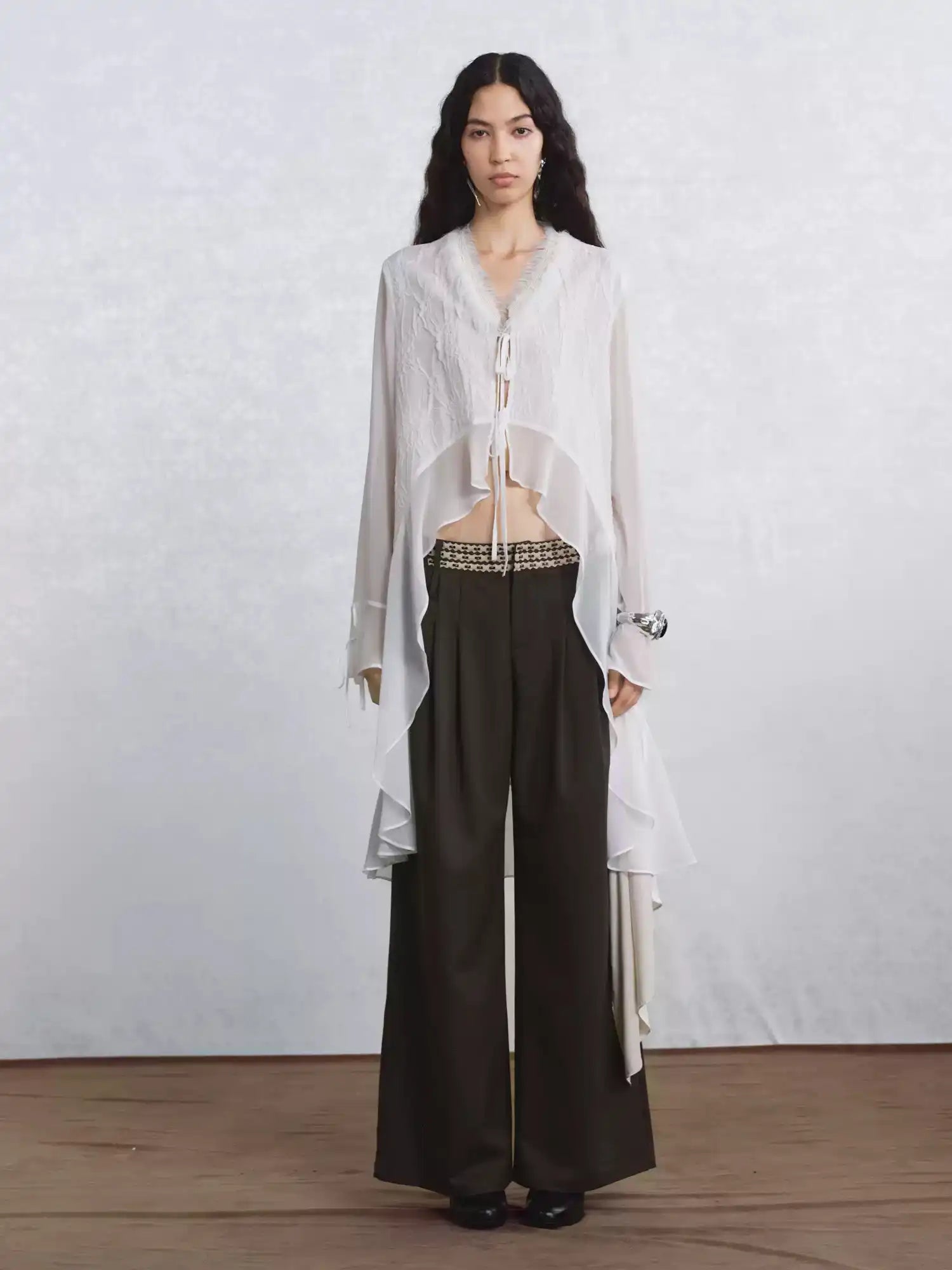 I'M STILL IN Draped Wide Leg Pants | Canton Collective