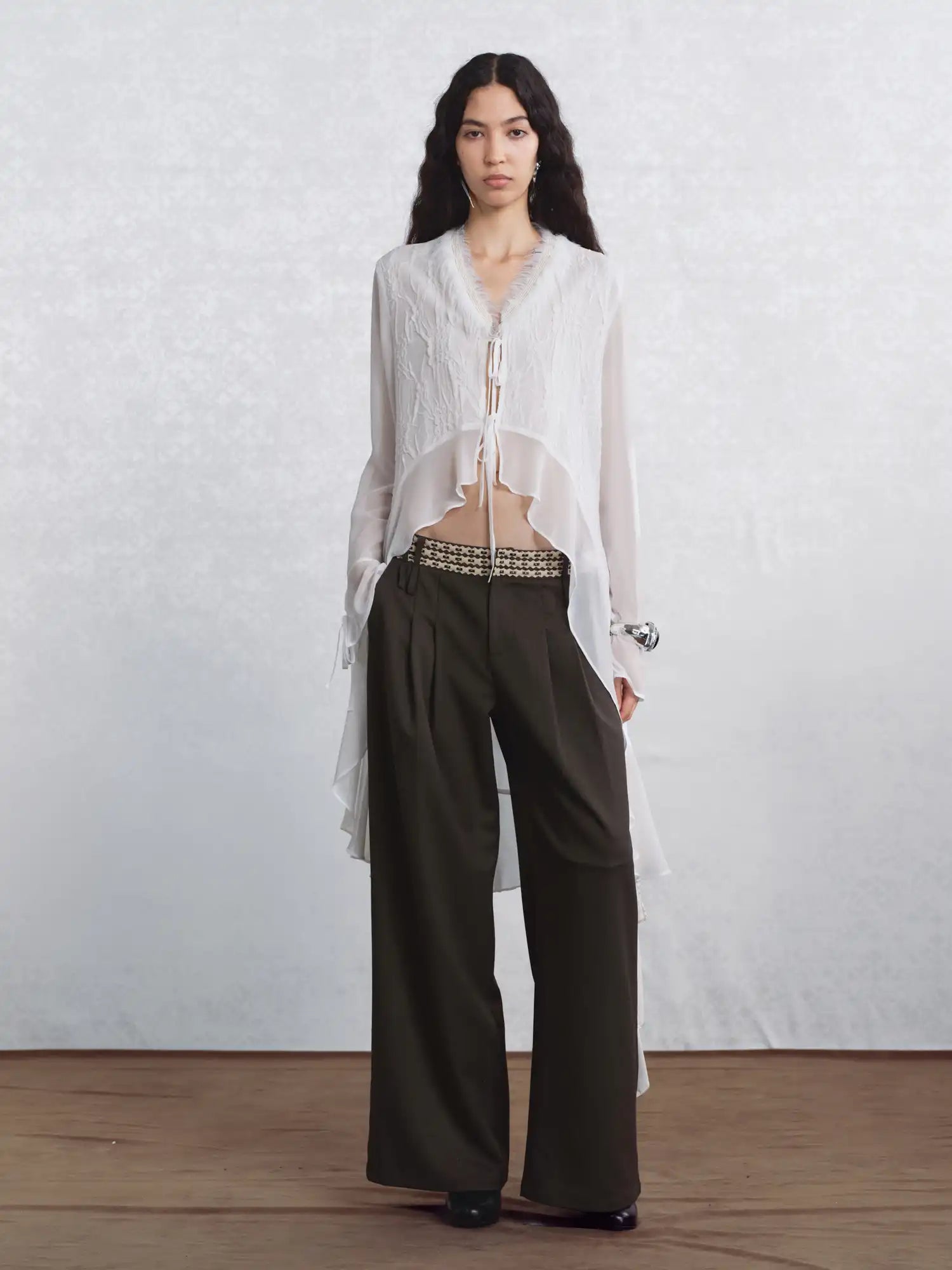 I'M STILL IN Draped Wide Leg Pants | Canton Collective