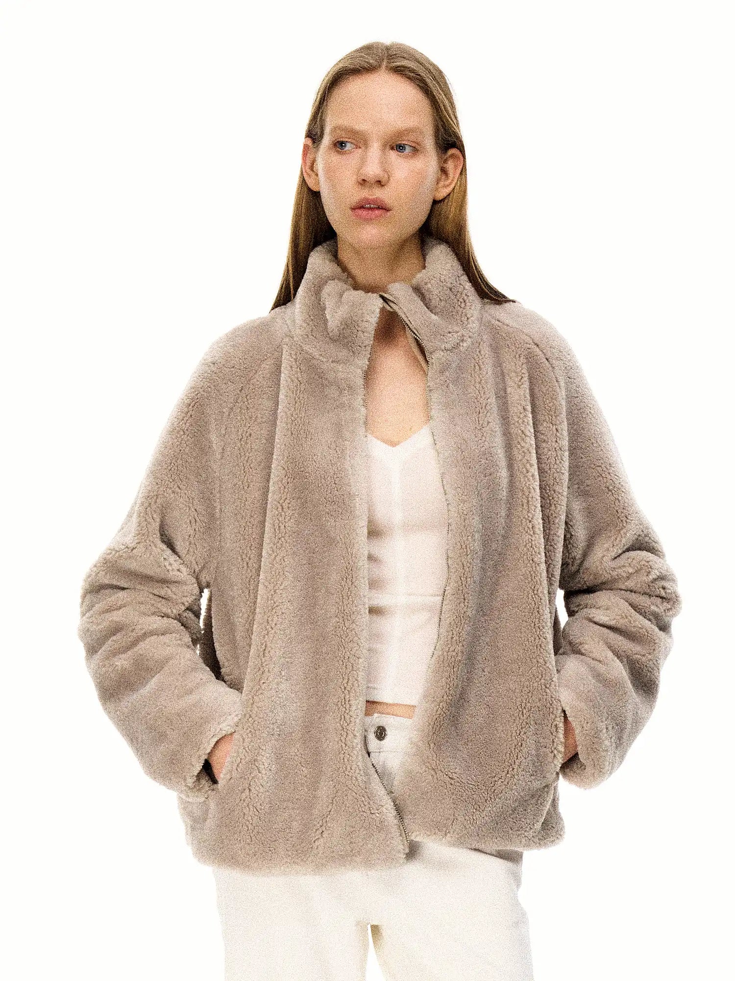 FirstFloor Drawstring Collar Waist Fur Coat | Canton Collective