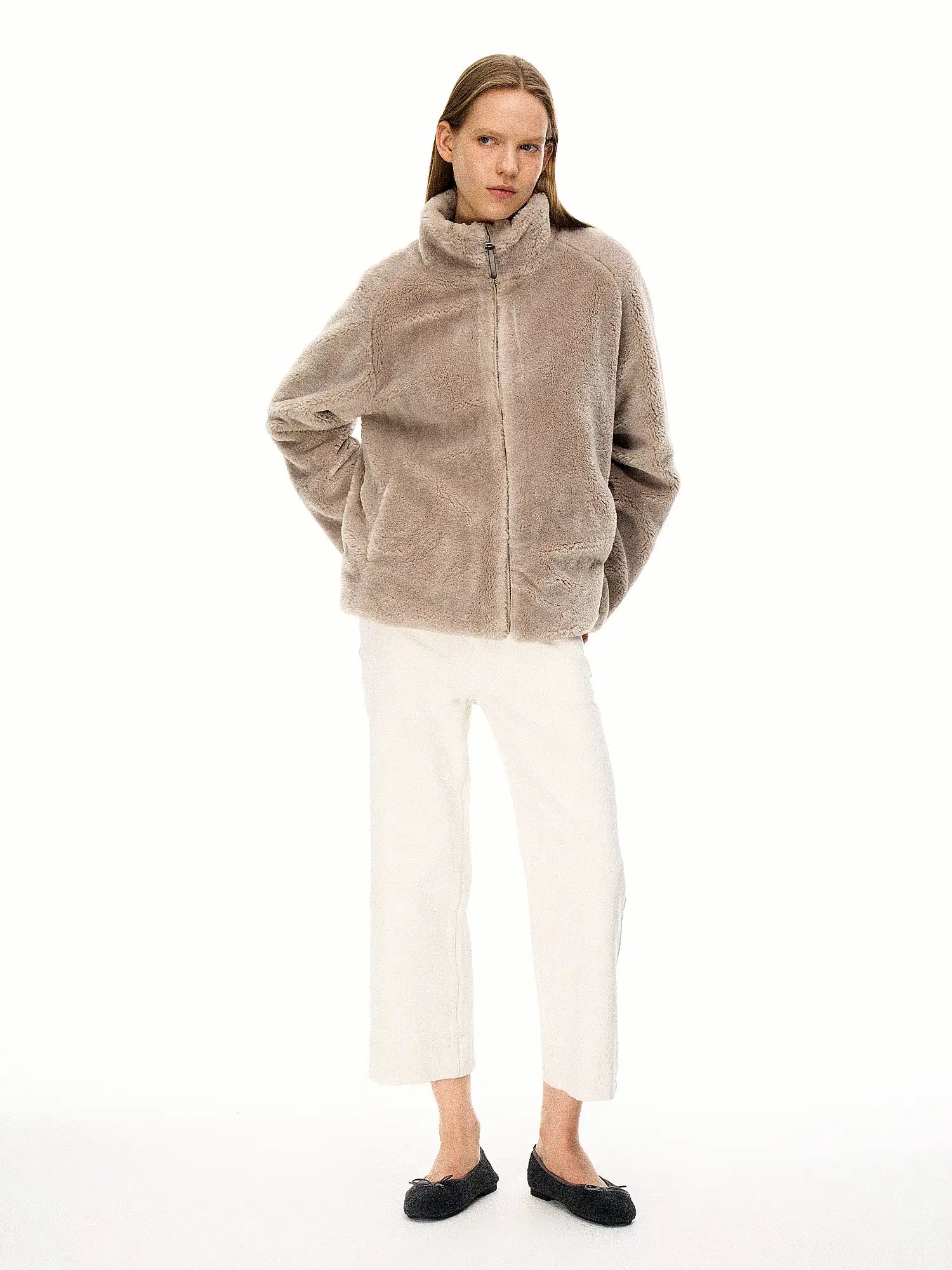 FirstFloor Drawstring Collar Waist Fur Coat | Canton Collective