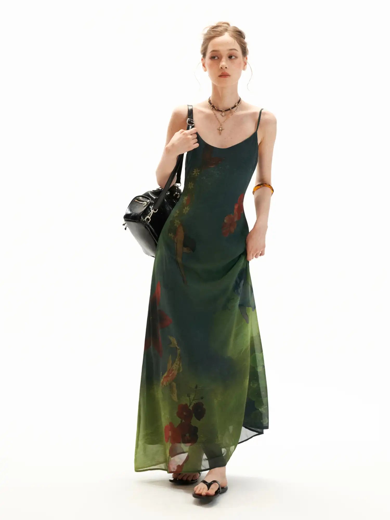 MAMC Dreamy Underwater Garden Slip Maxi Dress | Canton Collective