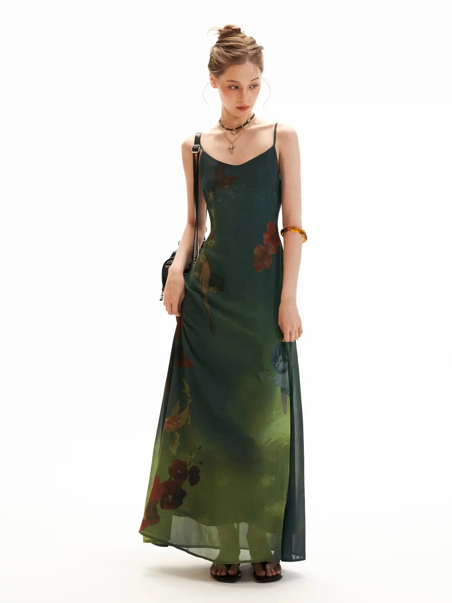 MAMC Dreamy Underwater Garden Slip Maxi Dress | Canton Collective