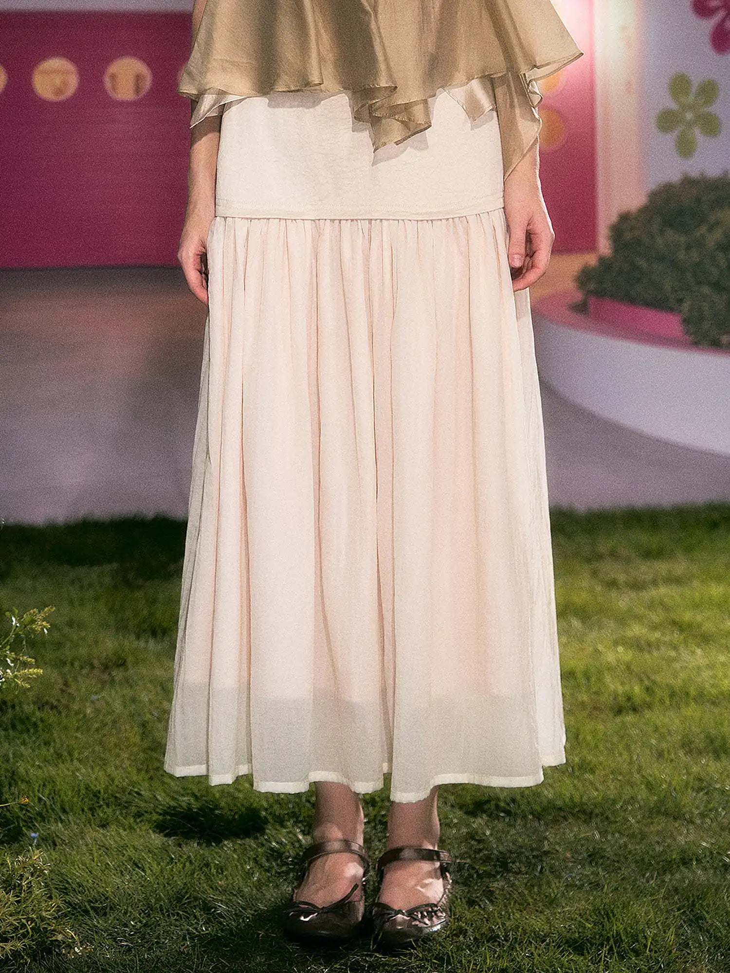 Deleteex Drop Waist Pleated Maxi Skirt | Canton Collective