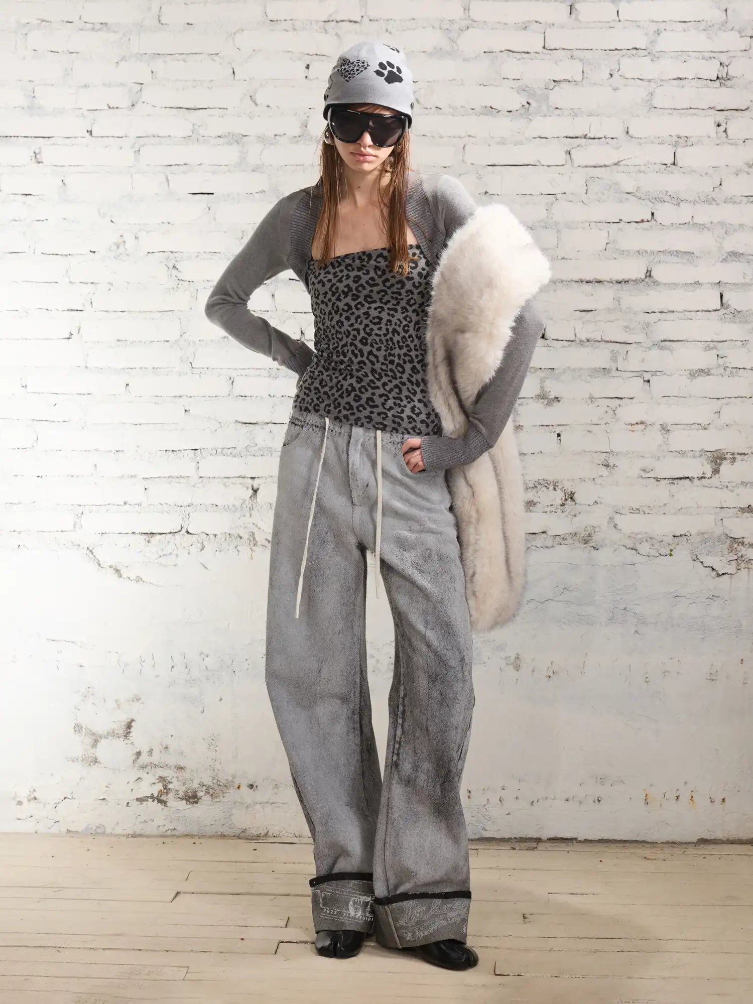 2th Desire Dual-Layer Leopard Knit Top | Canton Collective