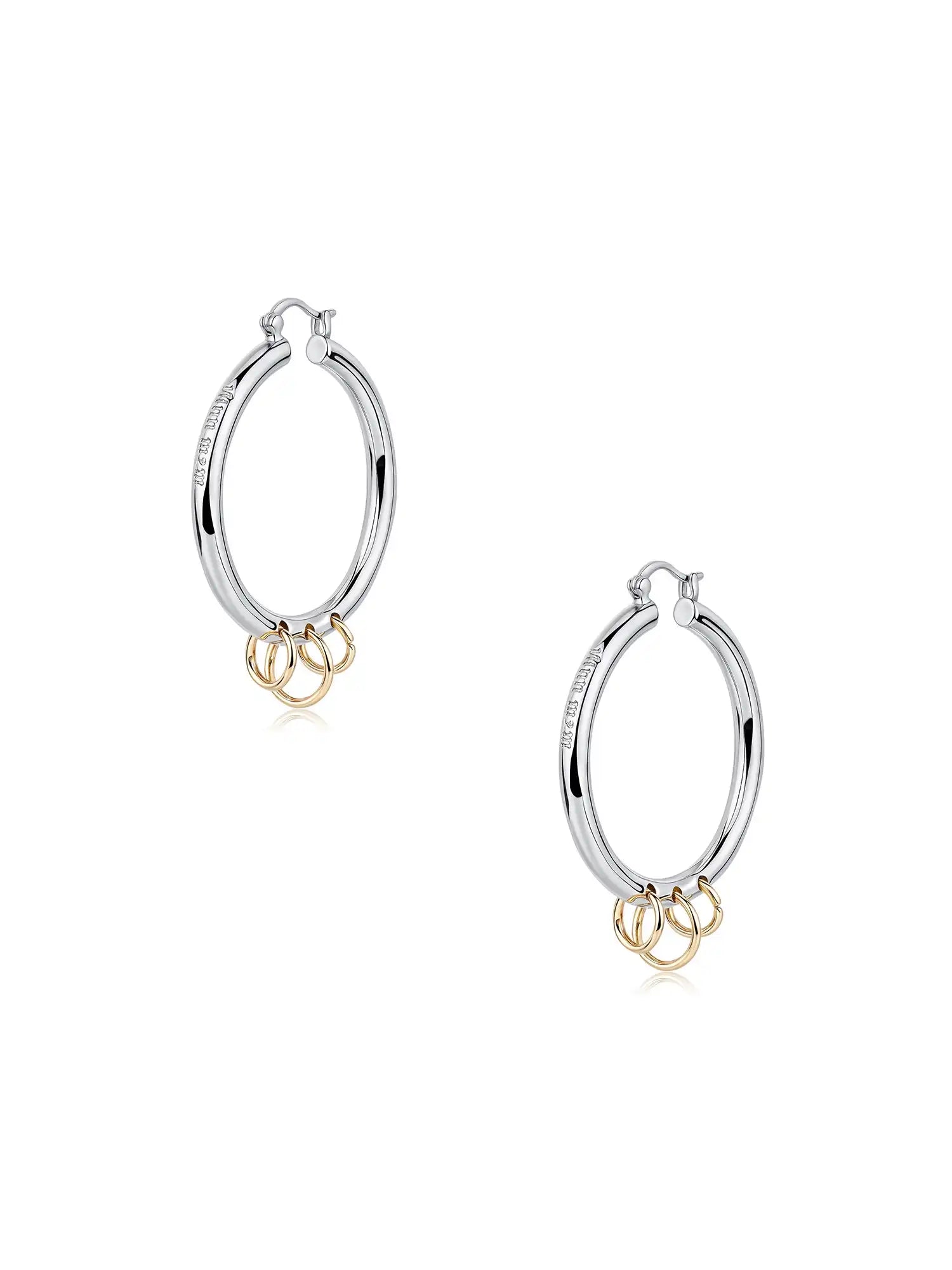 1Jinn M2M Dual-Tone Triple-Ring Layered Earrings | Canton Collective