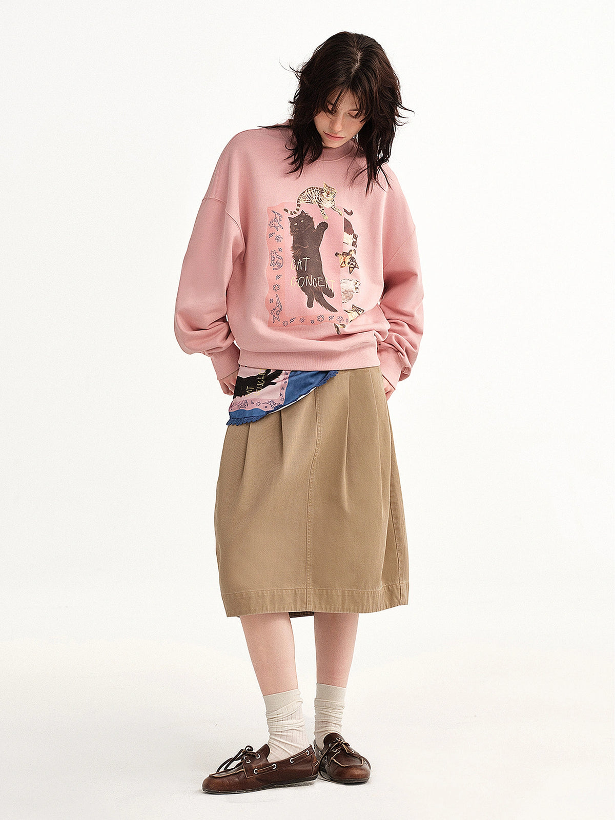 Outtheblue Dusty Pink Drop Shoulder Oversized Sweatshirt | Canton Collective