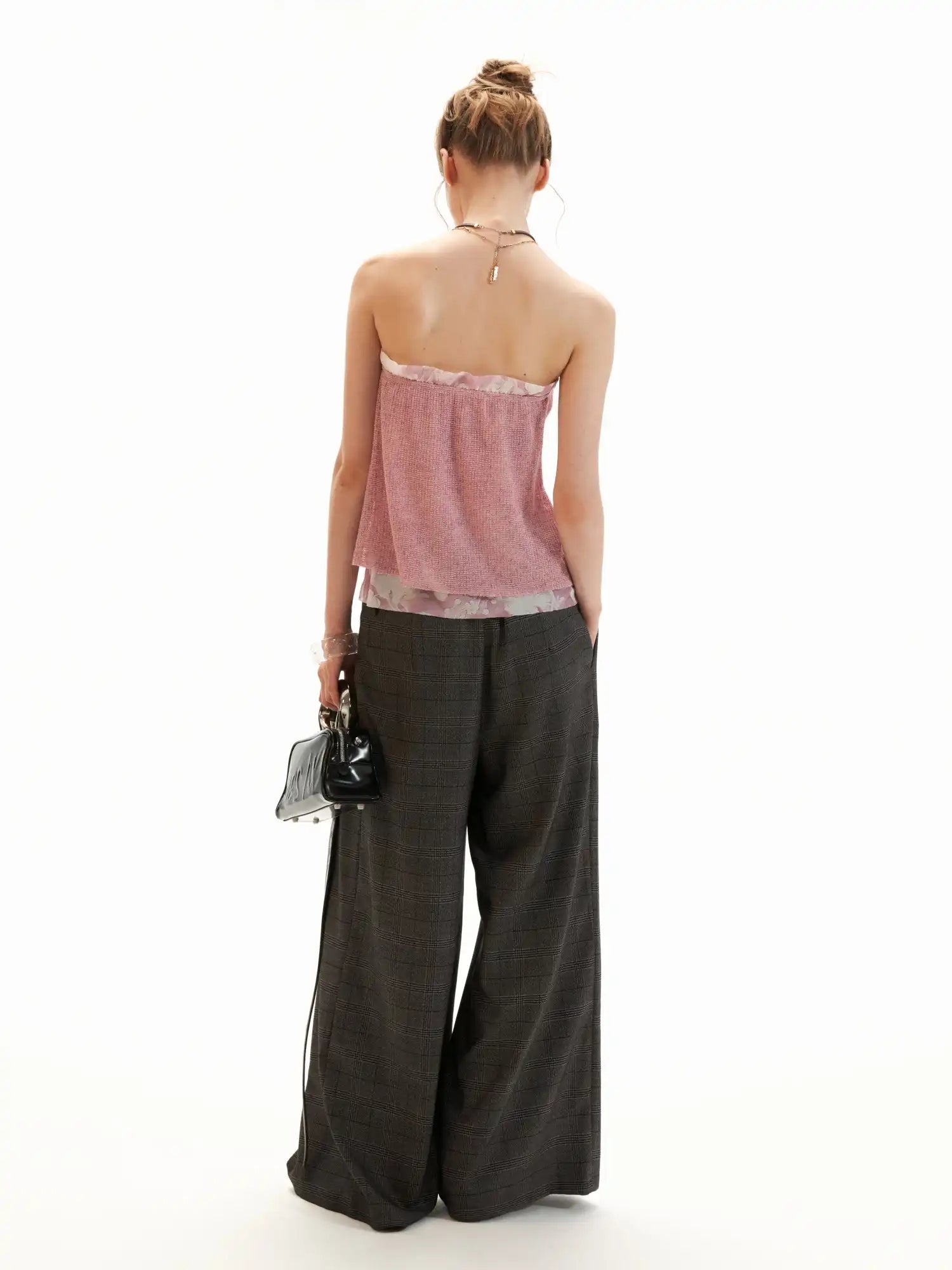 MAMC Dusty Rose Layered Gauze Bandeau Top | Canton Collective