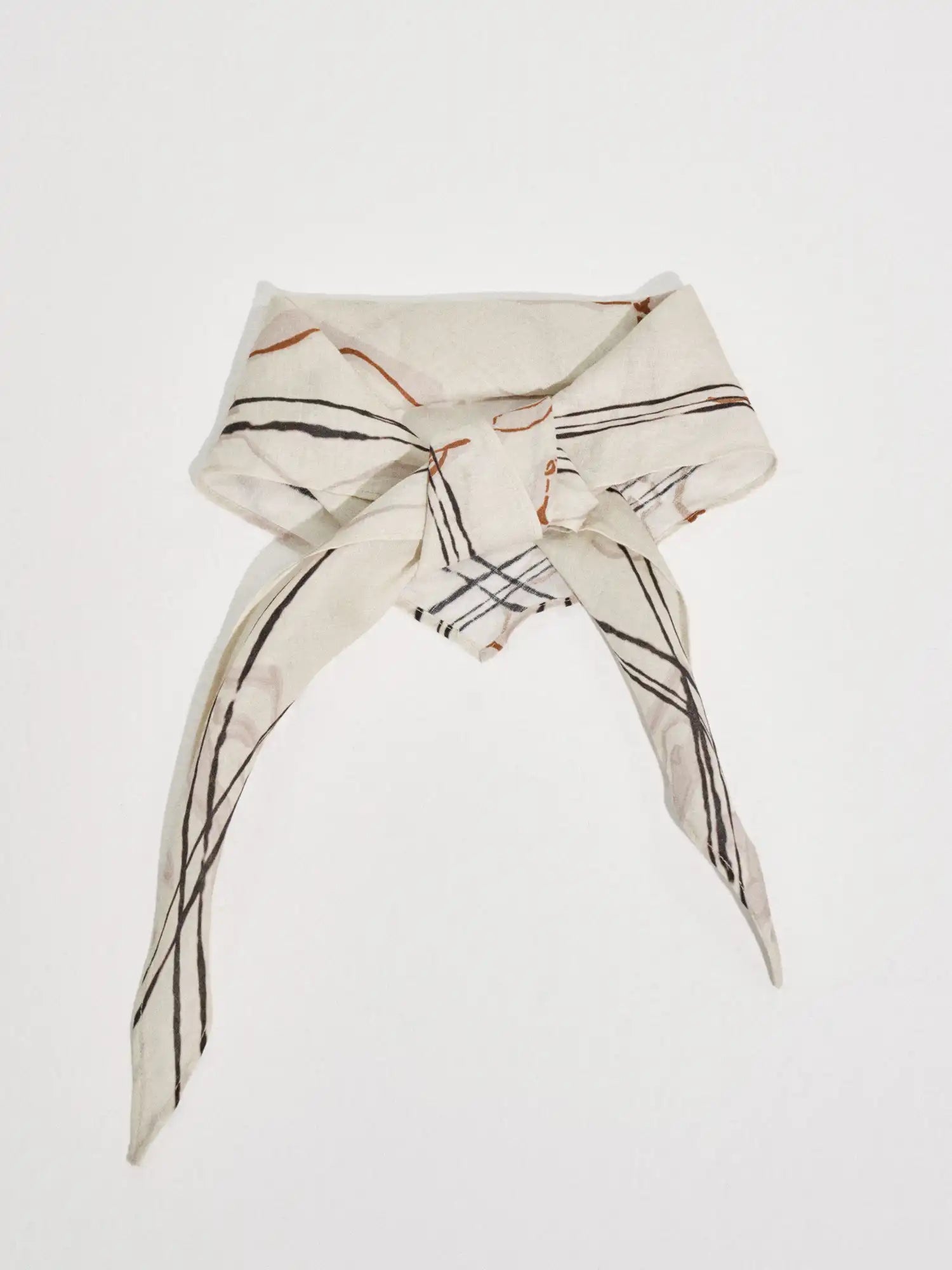 First Floor Equestrian Horse Print Linen Bandana Scarf | Canton Collective