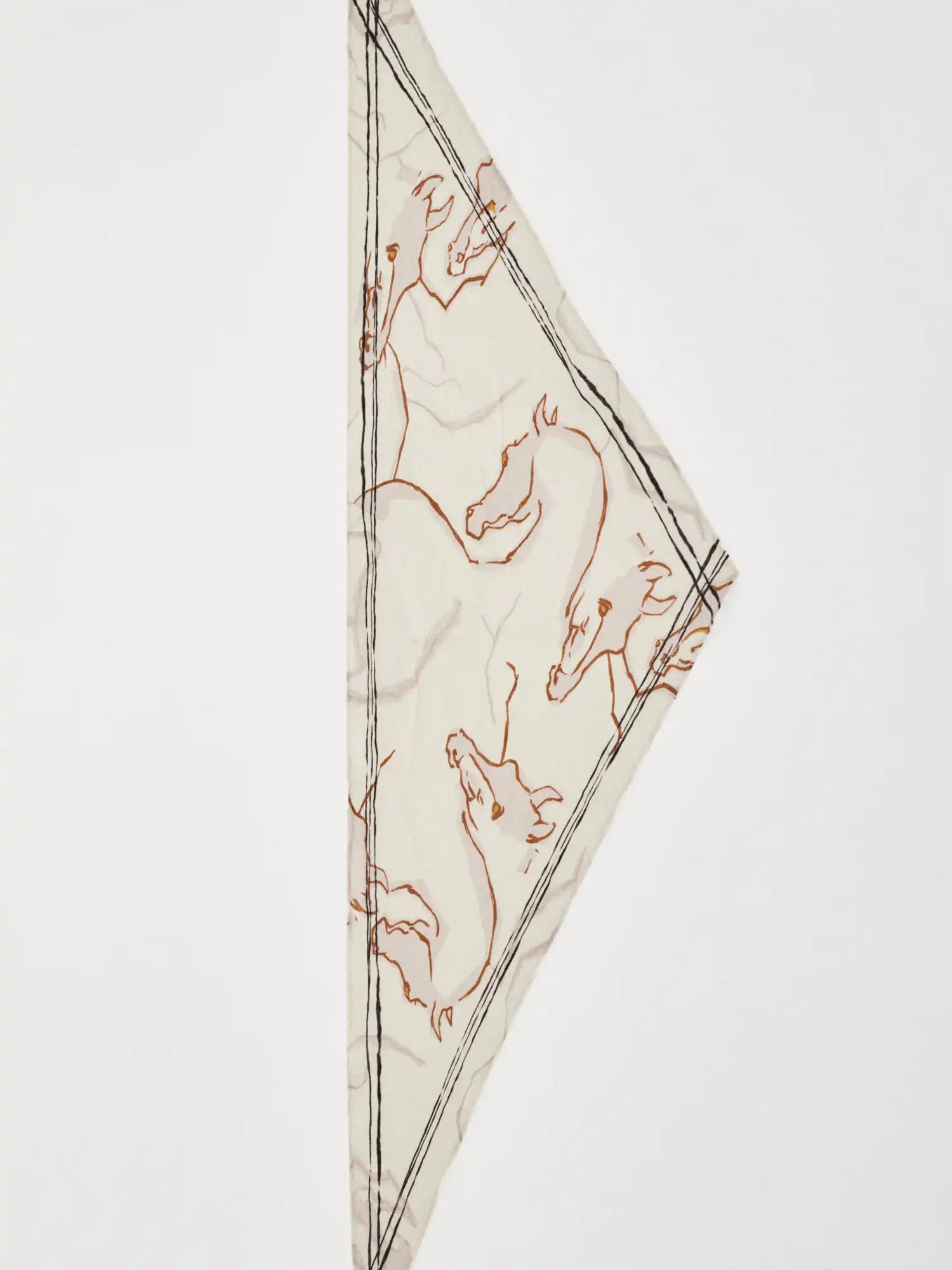 First Floor Equestrian Horse Print Linen Bandana Scarf | Canton Collective