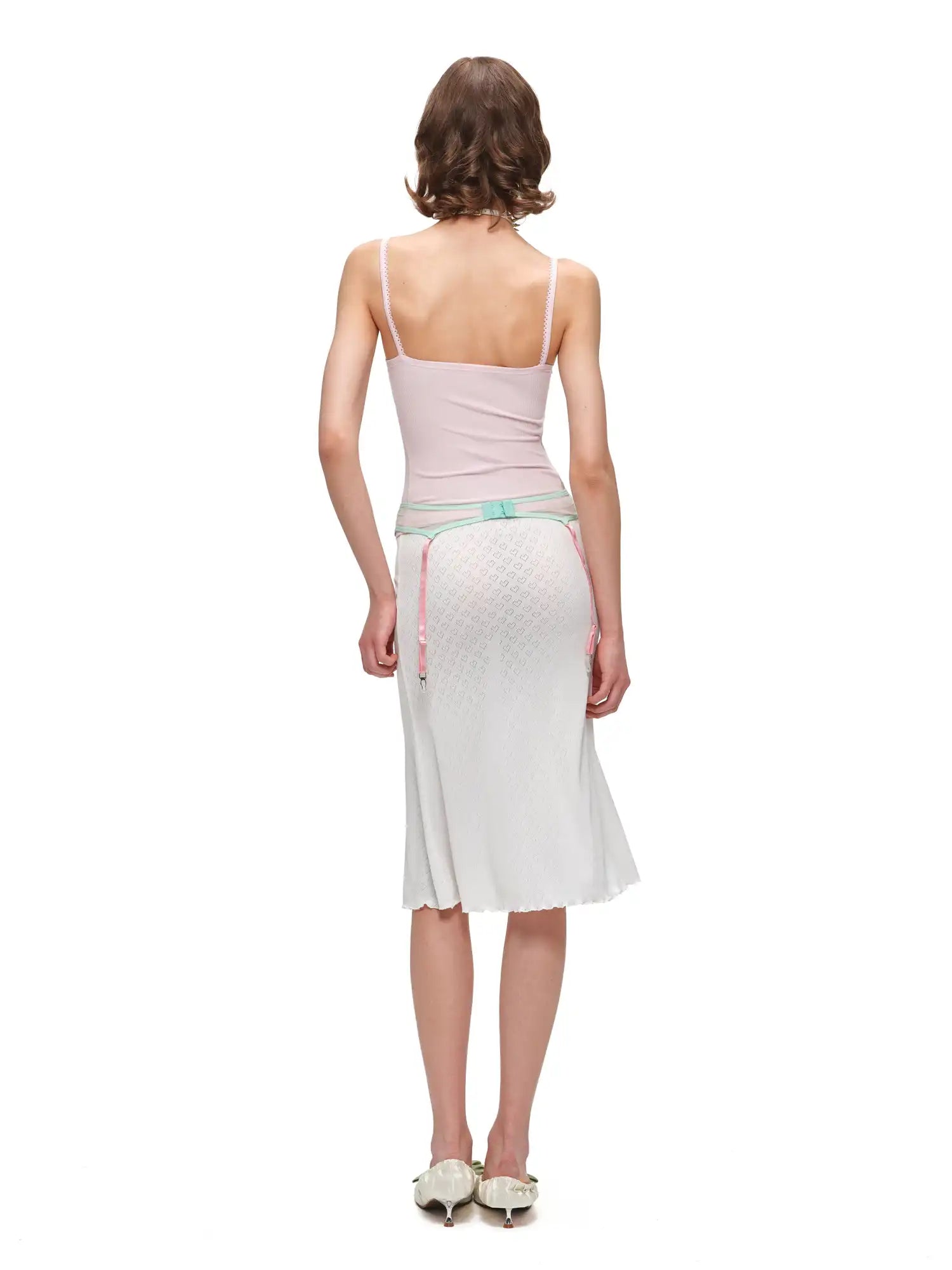 1Jinn Studio Eyelet Tank Top with Panel Ribbed Knit Camisole | Canton Collective