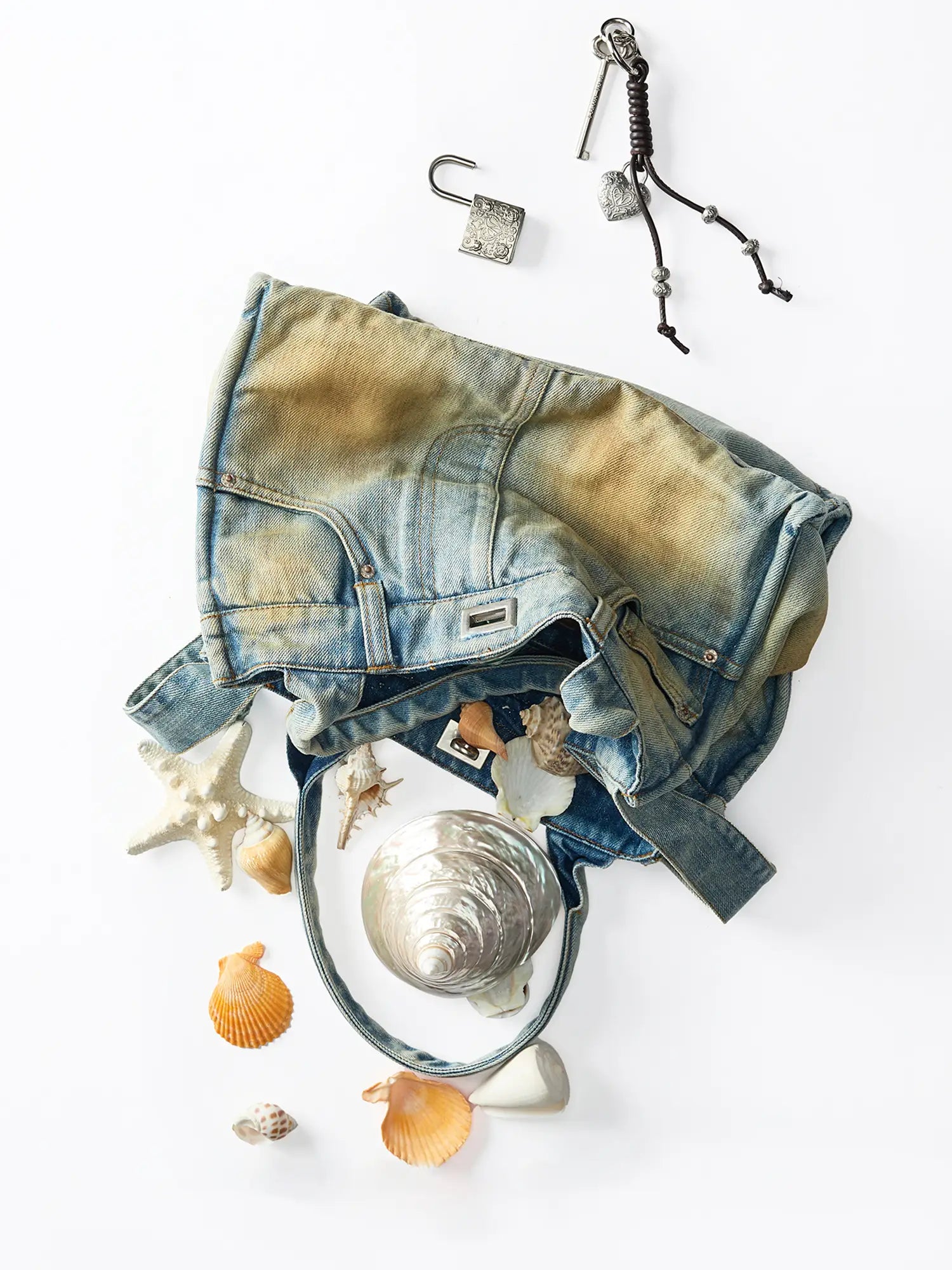  1Jinn Studio Faded Denim Tote | Canton Collective