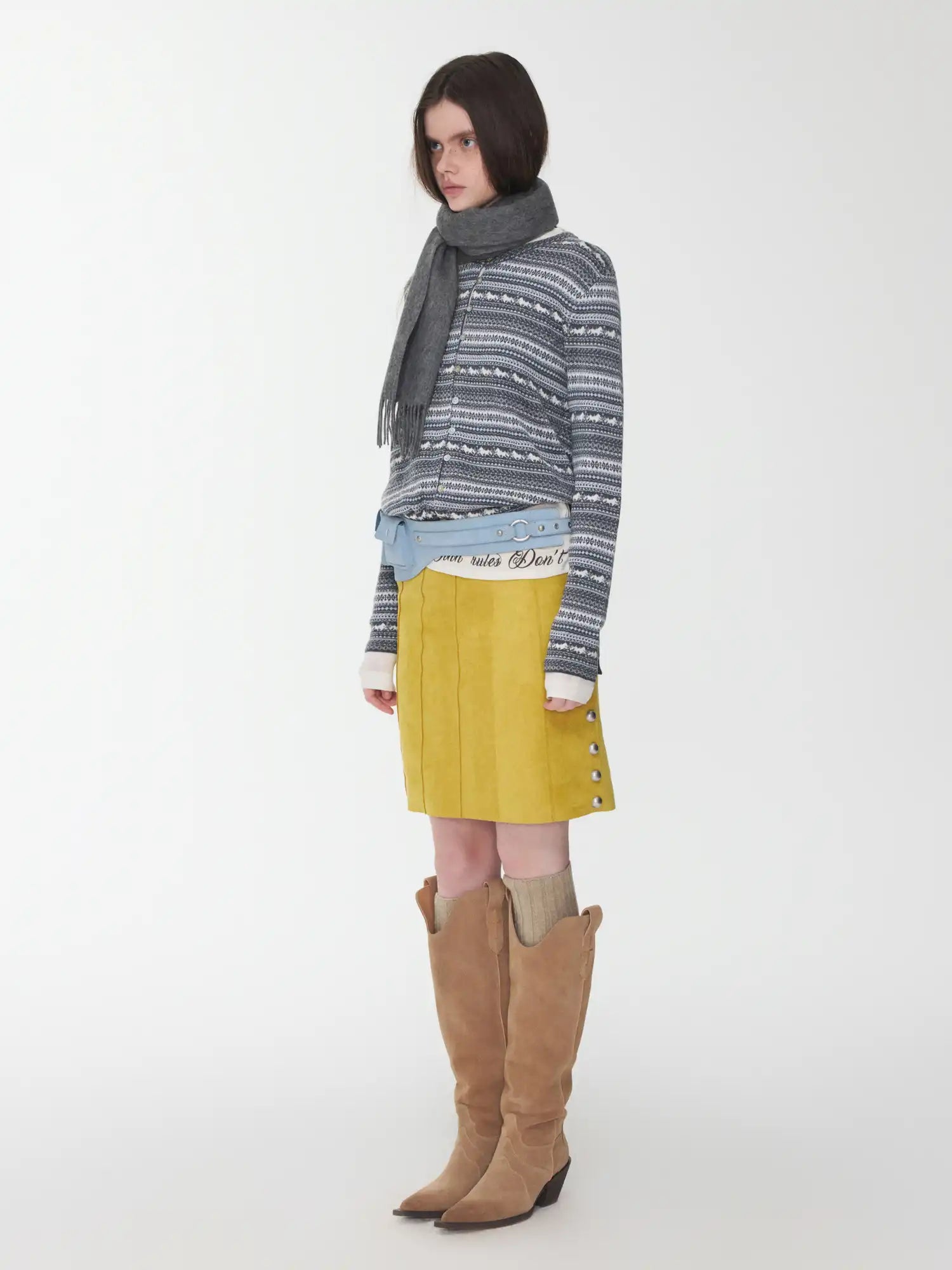 1Jinn Studio Fair Isle Drawstring Bud Cardigan | Canton Collective