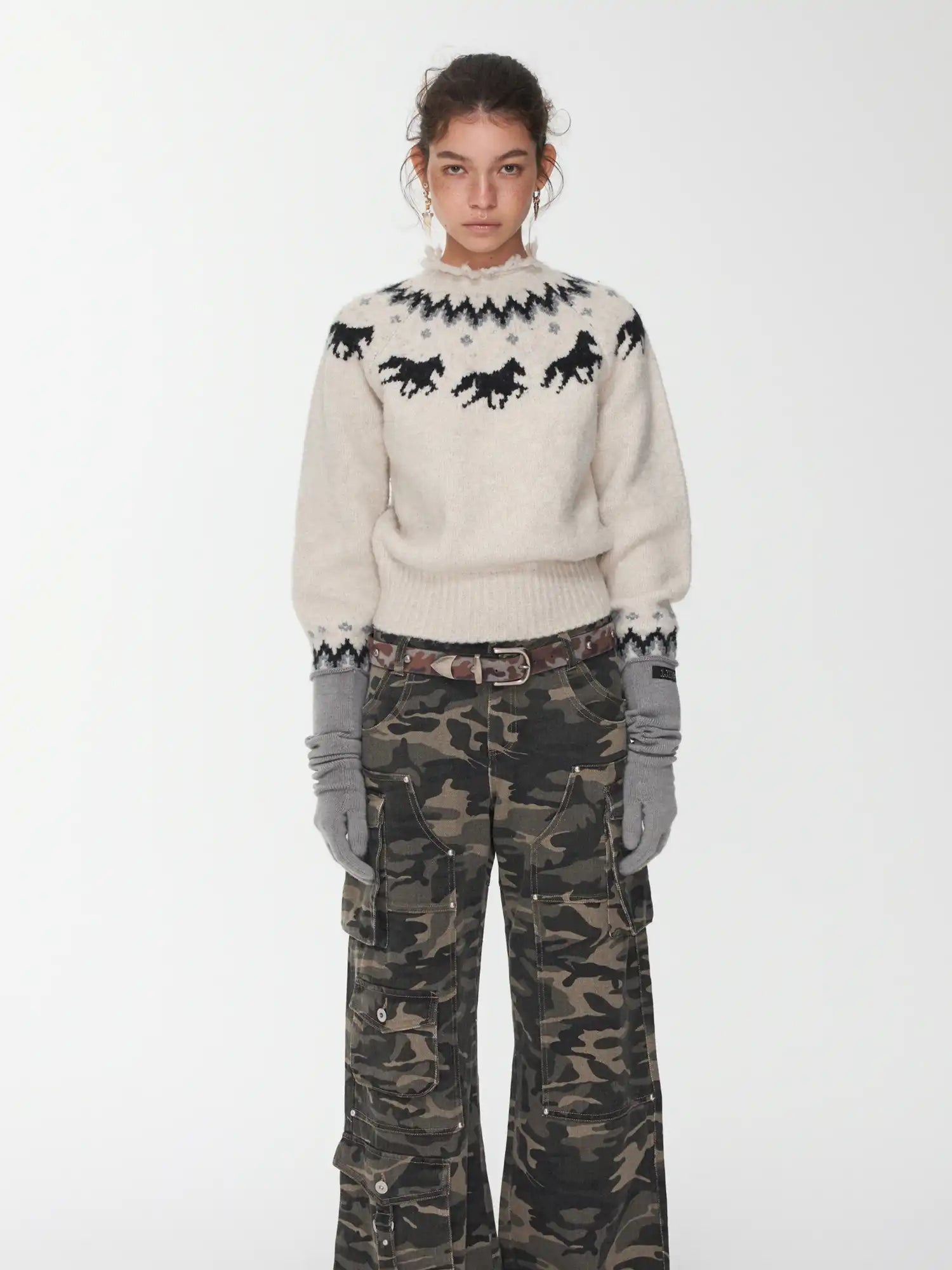 1Jinn Studio Fair Isle Pony Pullover Sweater | Canton Collective