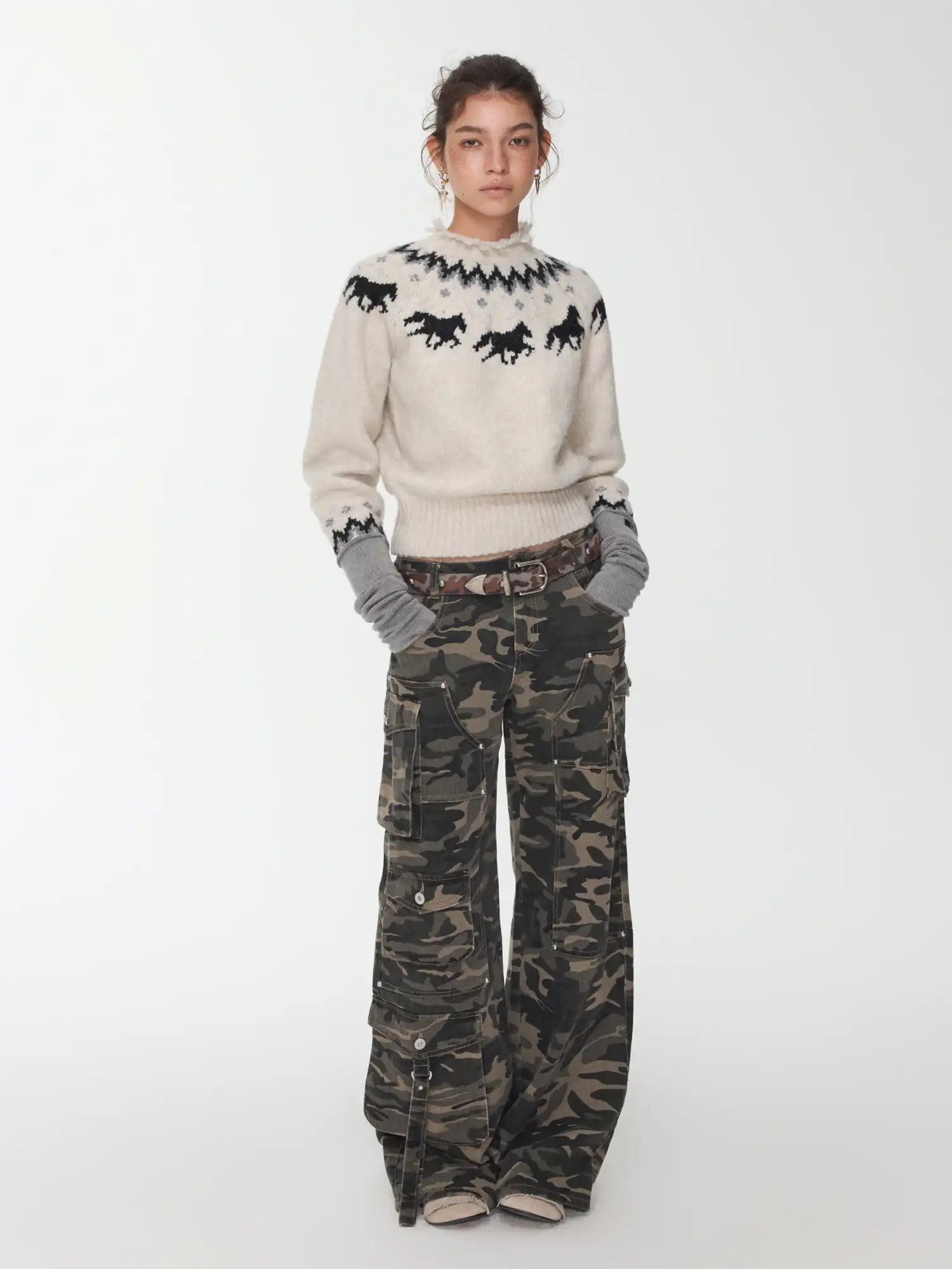 1Jinn Studio Fair Isle Pony Pullover Sweater | Canton Collective