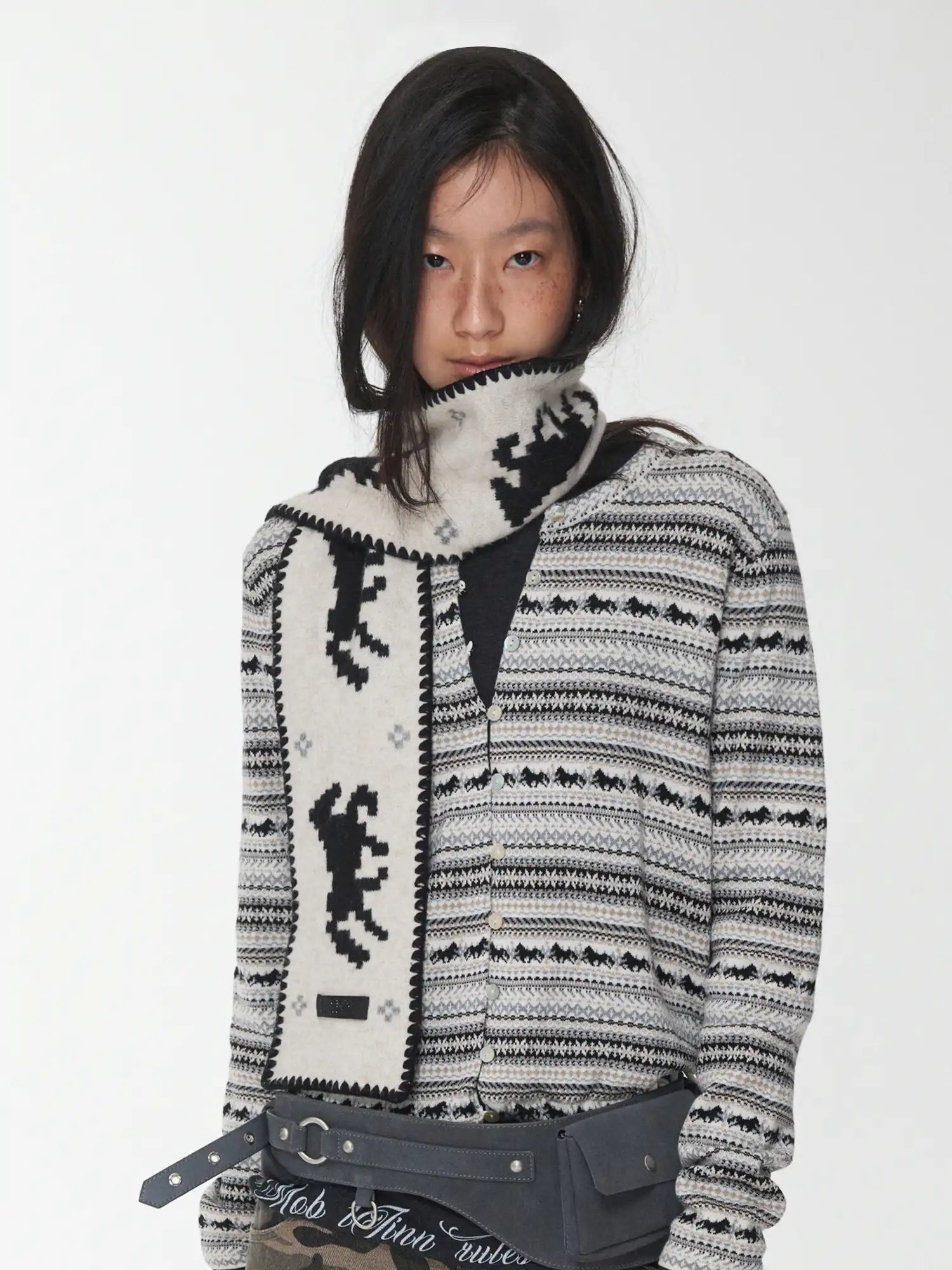 1Jinn Studio Fair Isle Pony Scarf | Canton Collective