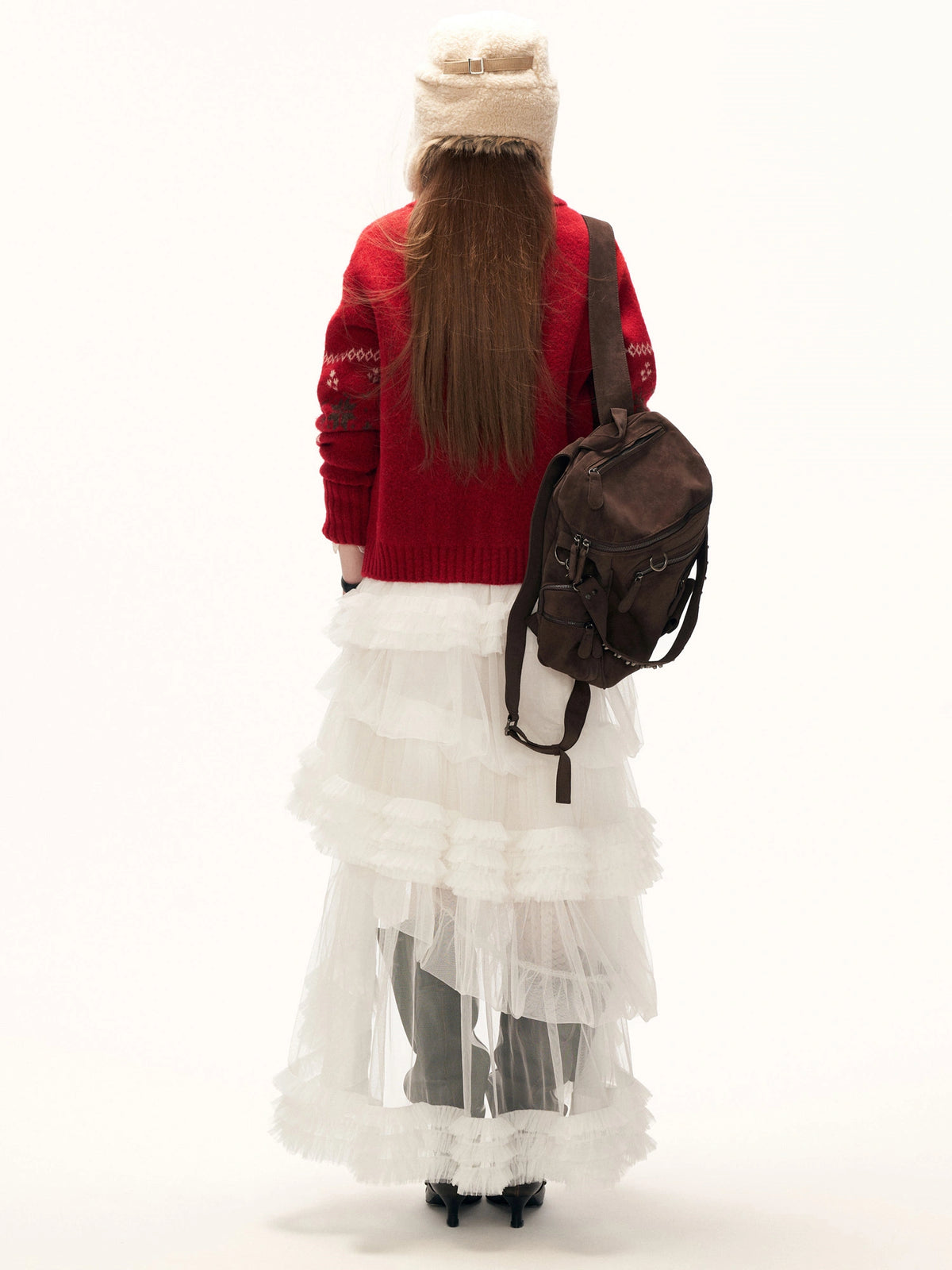 MAMC Fair Isle Rabbit Intarsia Zip Cropped Cardigan | Canton Collective