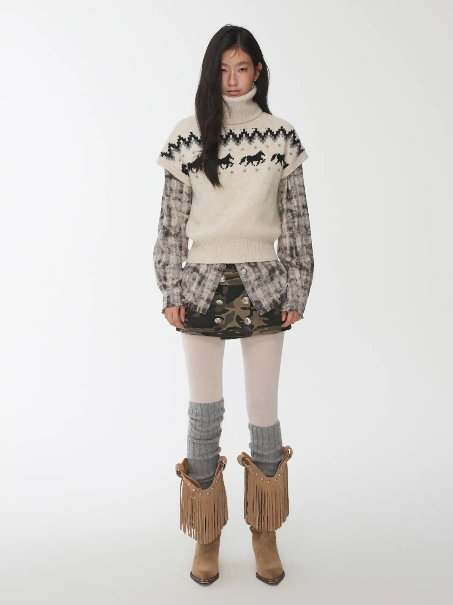 1Jinn Studio Fair Isle Short-Sleeved Sweater | Canton Collective