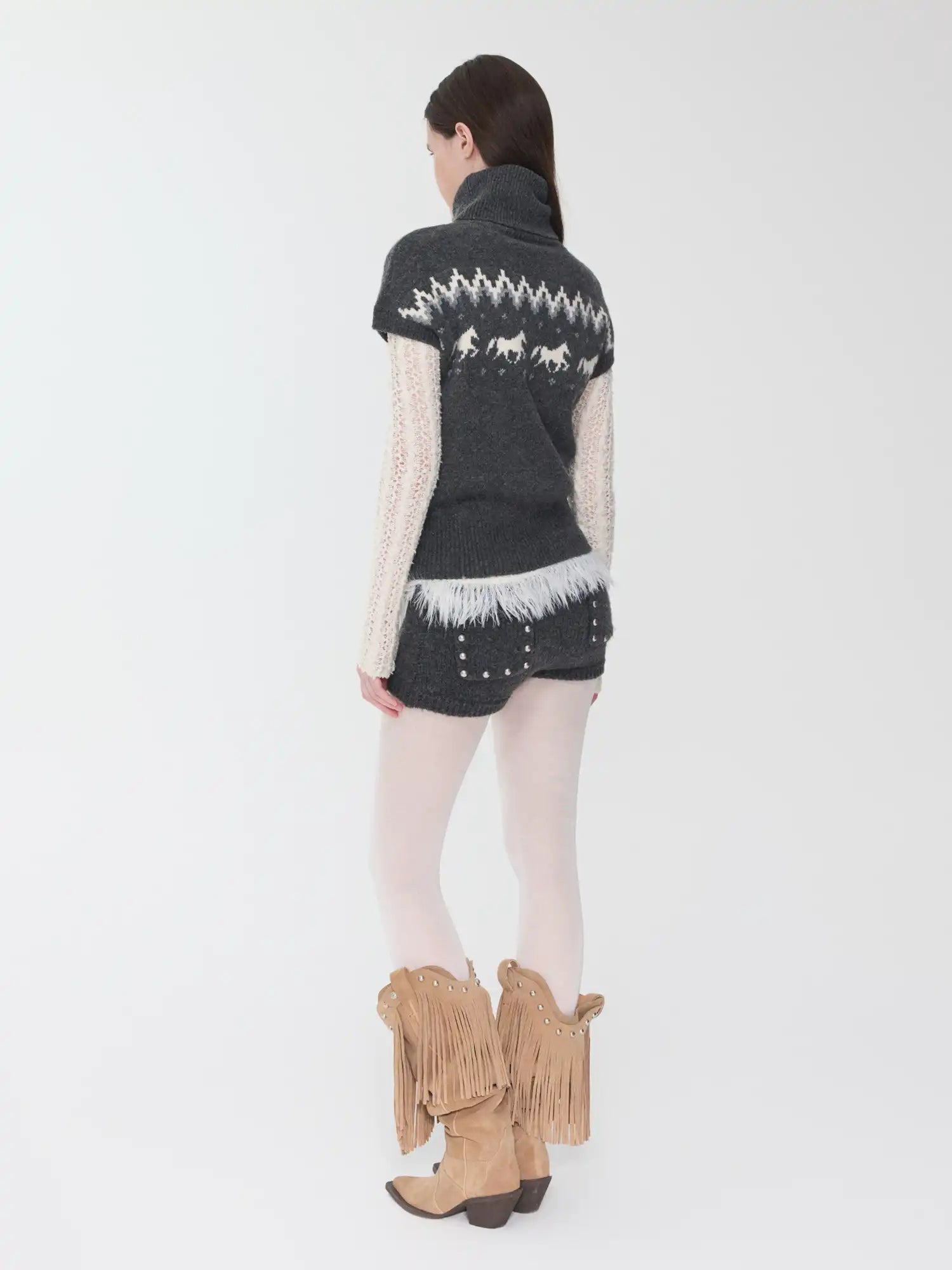 1Jinn Studio Fair Isle Short-Sleeved Sweater | Canton Collective