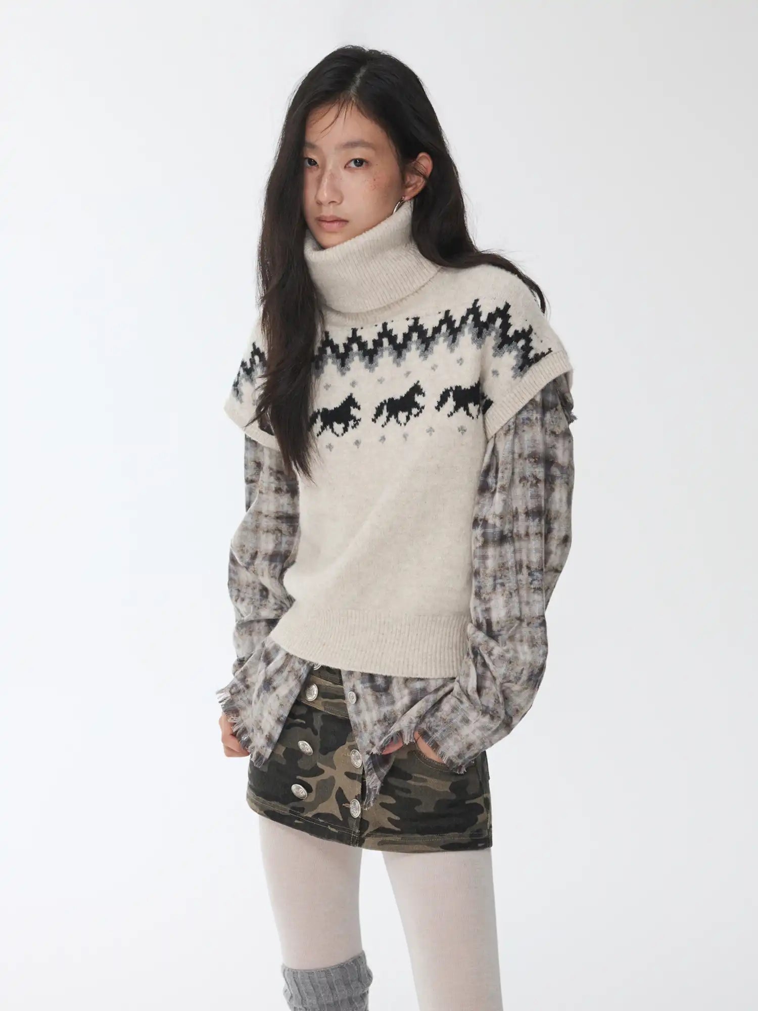 1Jinn Studio Fair Isle Short-Sleeved Sweater | Canton Collective